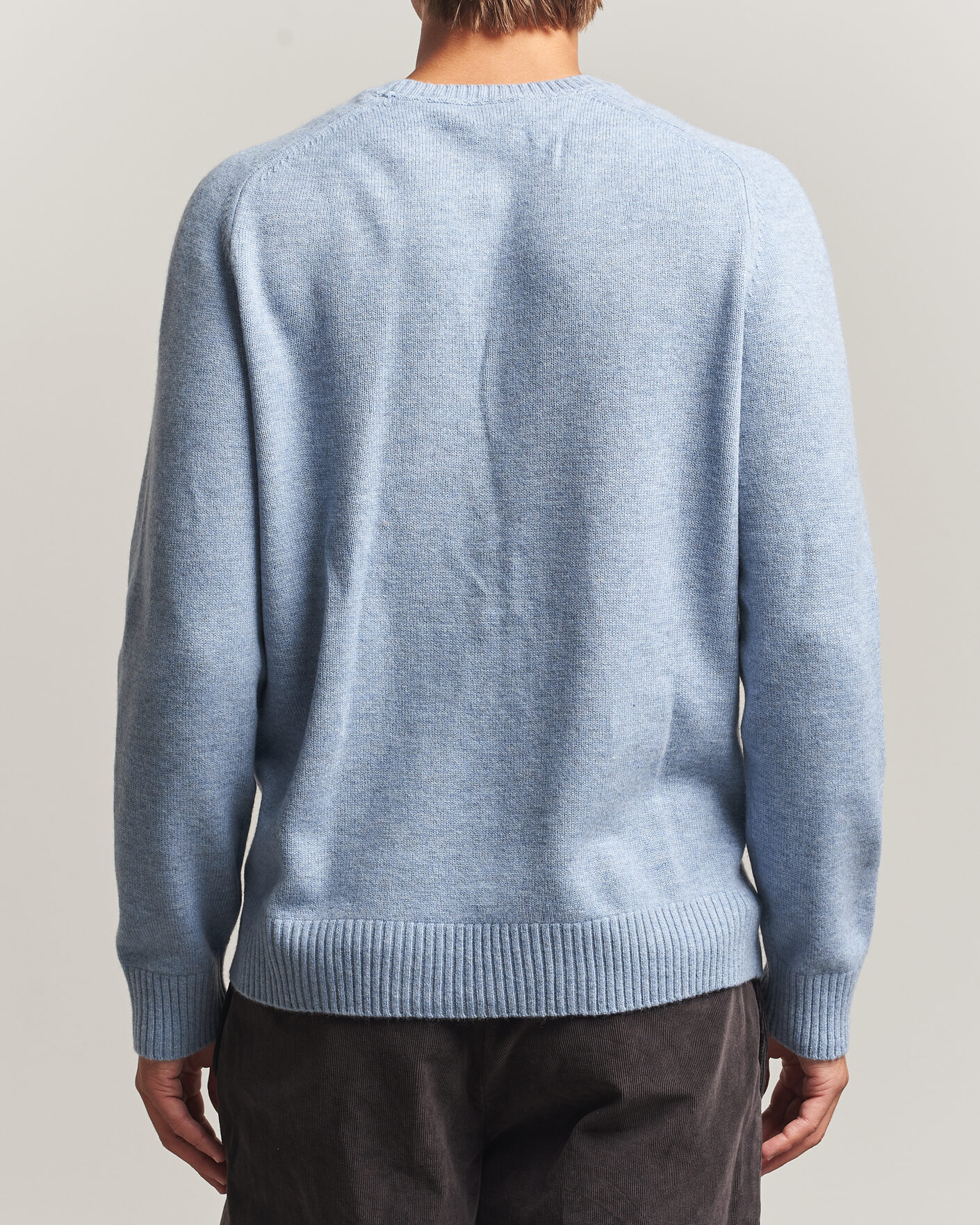 Herren | Pullover | Morris | Hertford Lambswool Crew Neck Blue