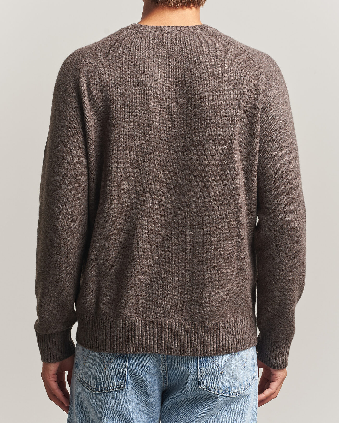 Herren | Pullover | Morris | Hertford Lambswool Crew Neck Brown