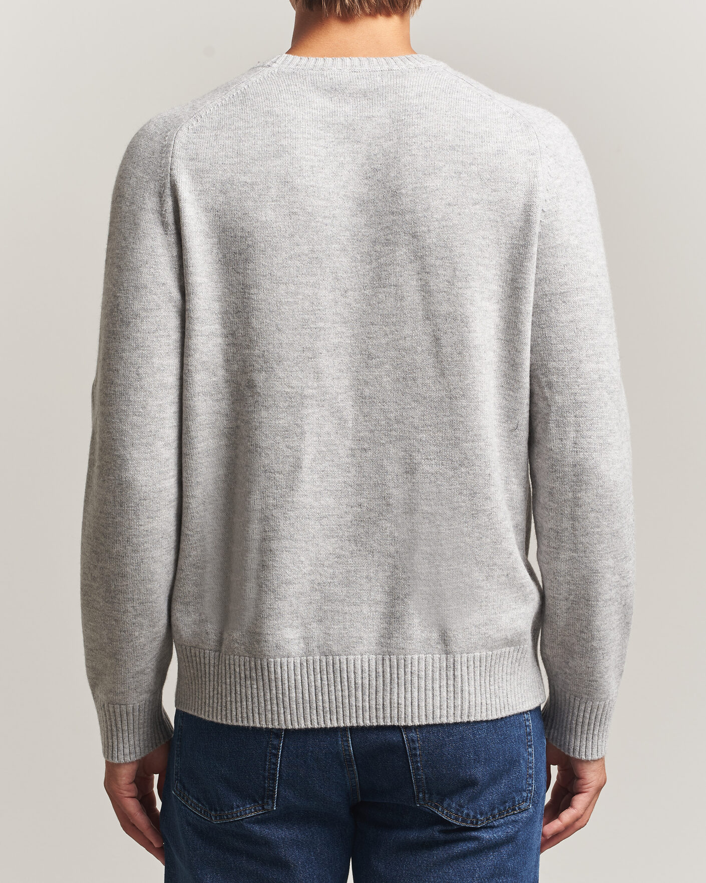 Herren | Pullover | Morris | Hertford Lambswool Crew Neck Grey