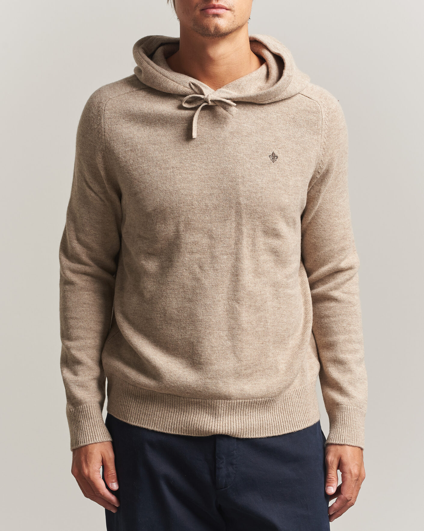 Herren | Pullover | Morris | Hertford Lambswool Hoodie Khaki