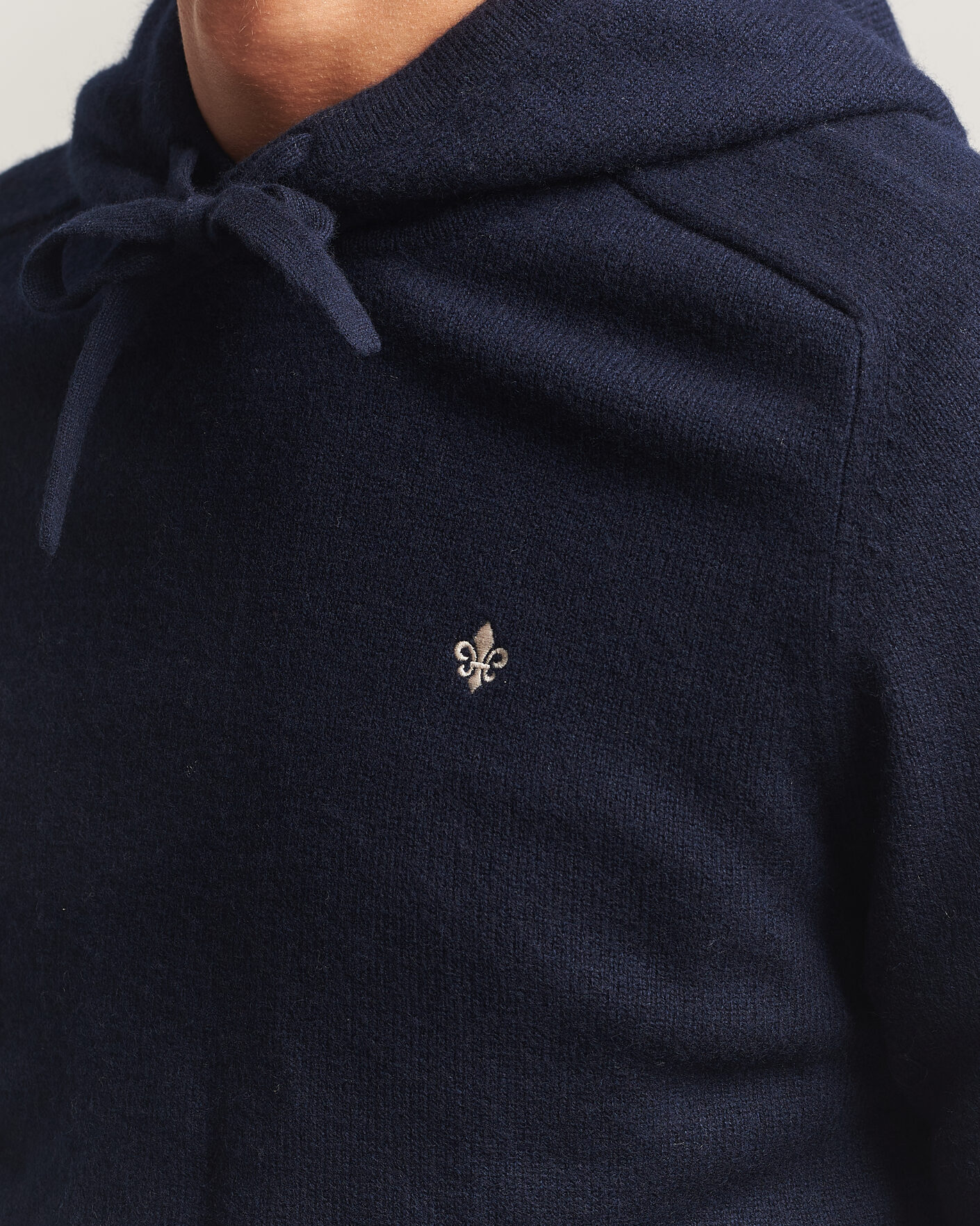 Herren | Pullover | Morris | Hertford Lambswool Hoodie Navy