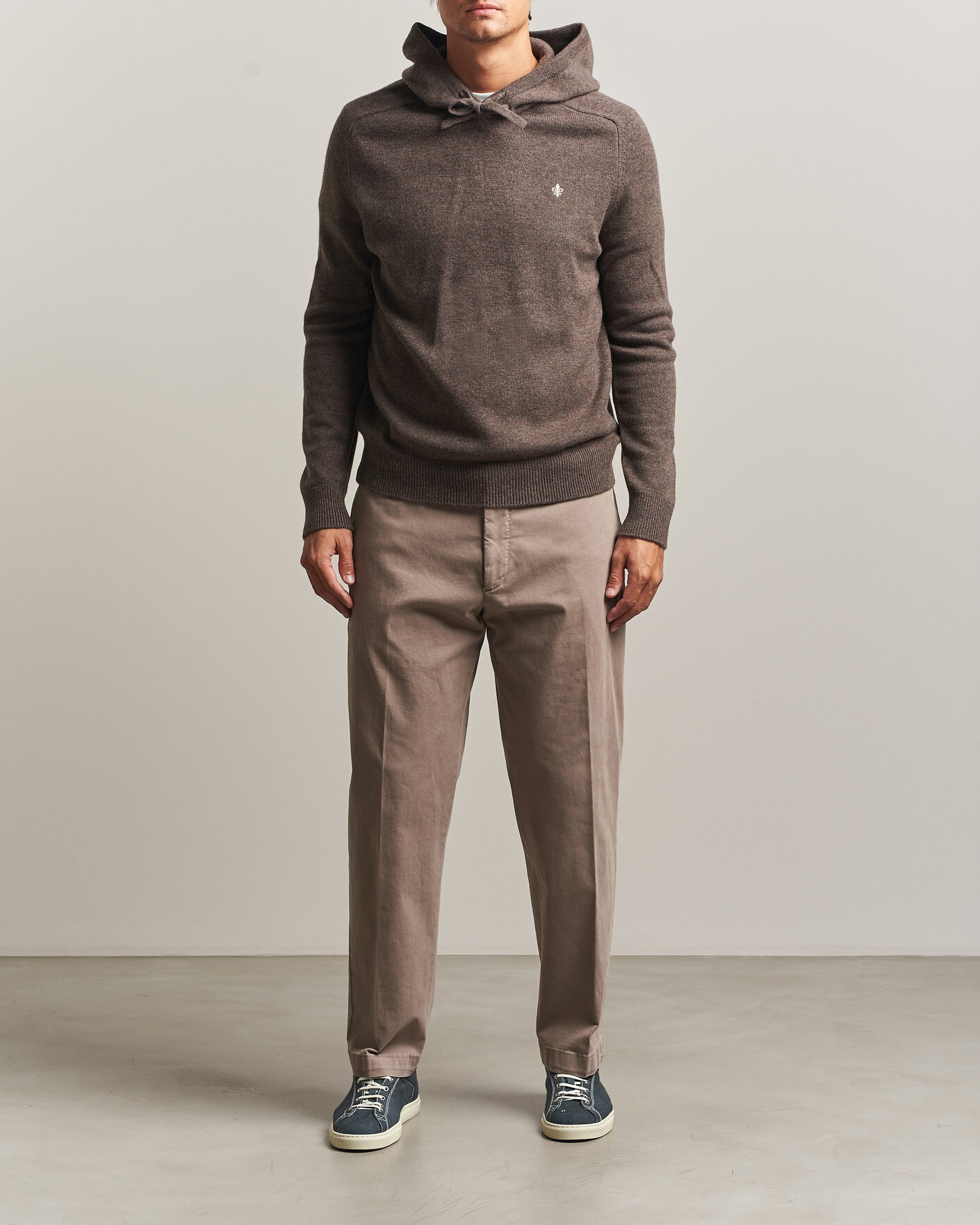Herren | Pullover | Morris | Hertford Lambswool Hoodie Brown