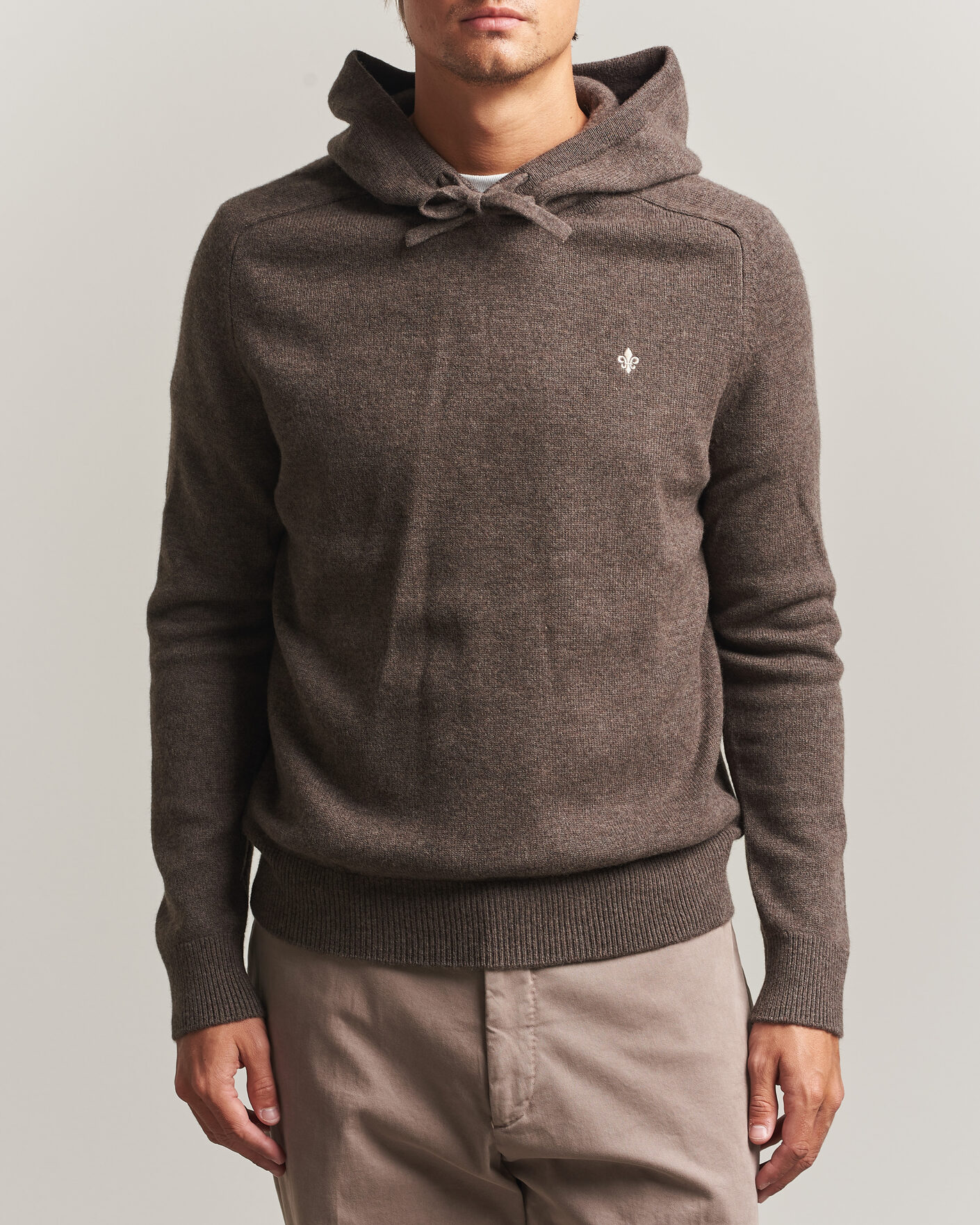Herren | Pullover | Morris | Hertford Lambswool Hoodie Brown