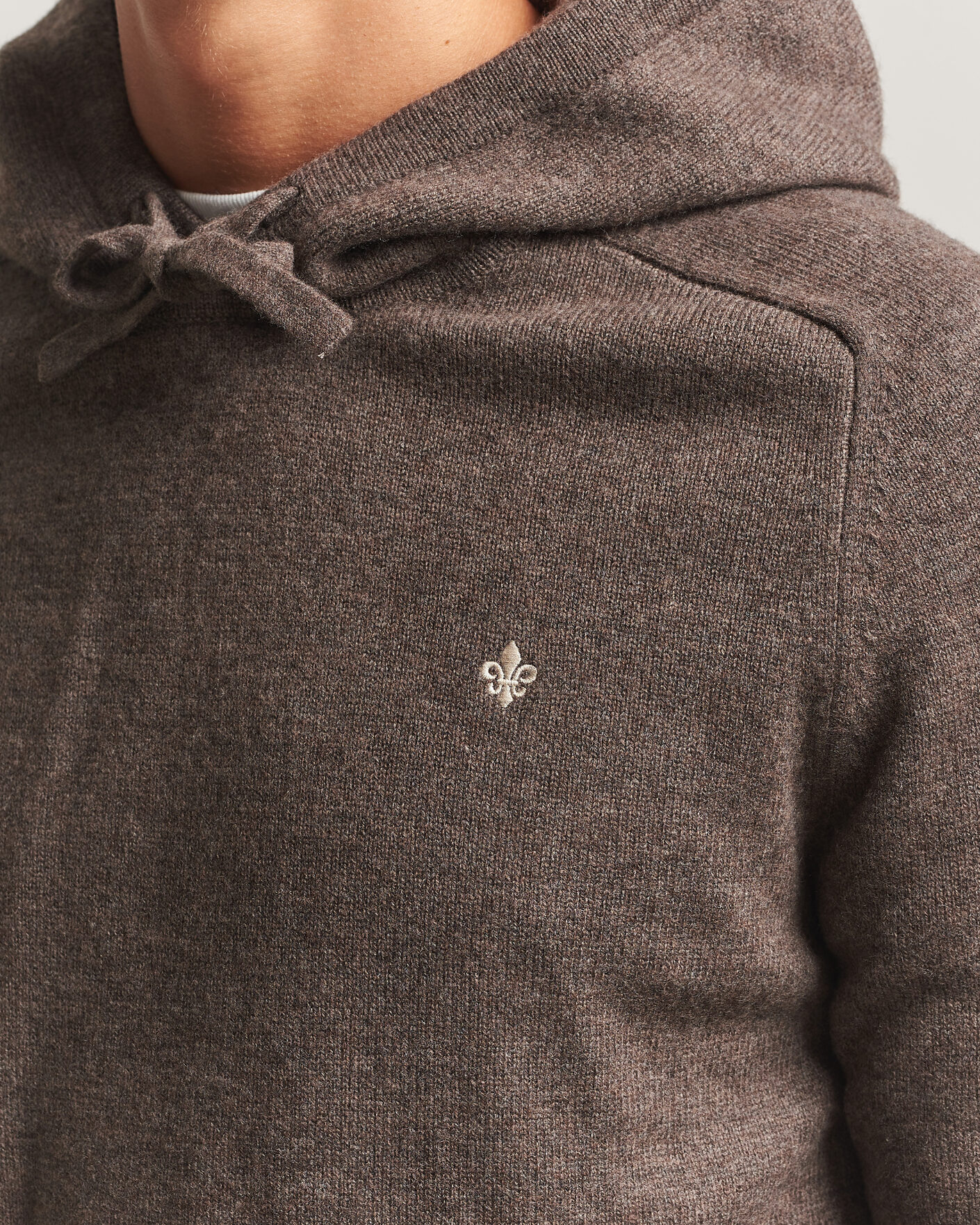 Herren | Pullover | Morris | Hertford Lambswool Hoodie Brown