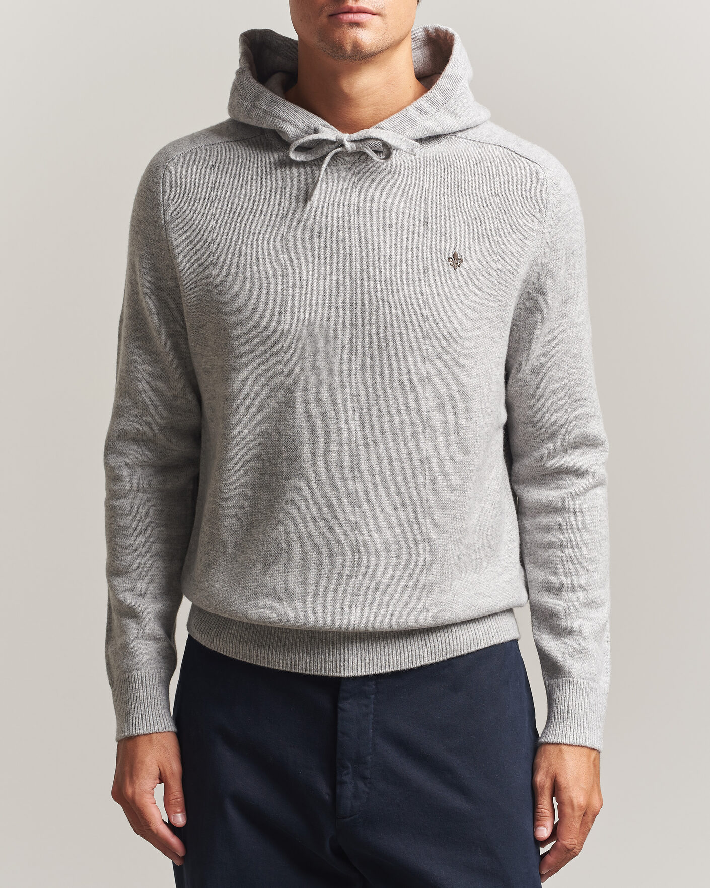 Herren | Pullover | Morris | Hertford Lambswool Hoodie Grey