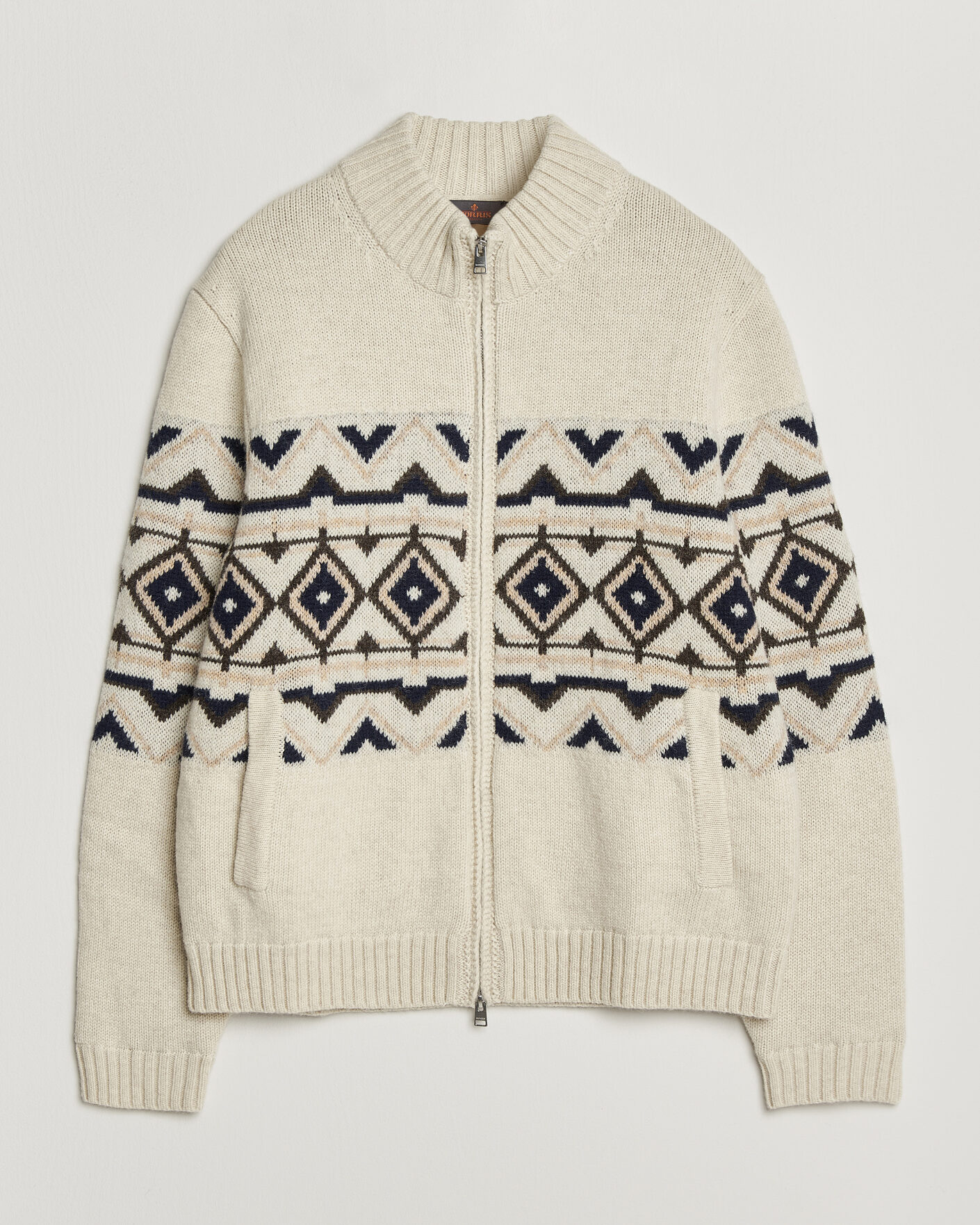 Herren | Pullover | Morris | Hadley Zip Cardigan Off White