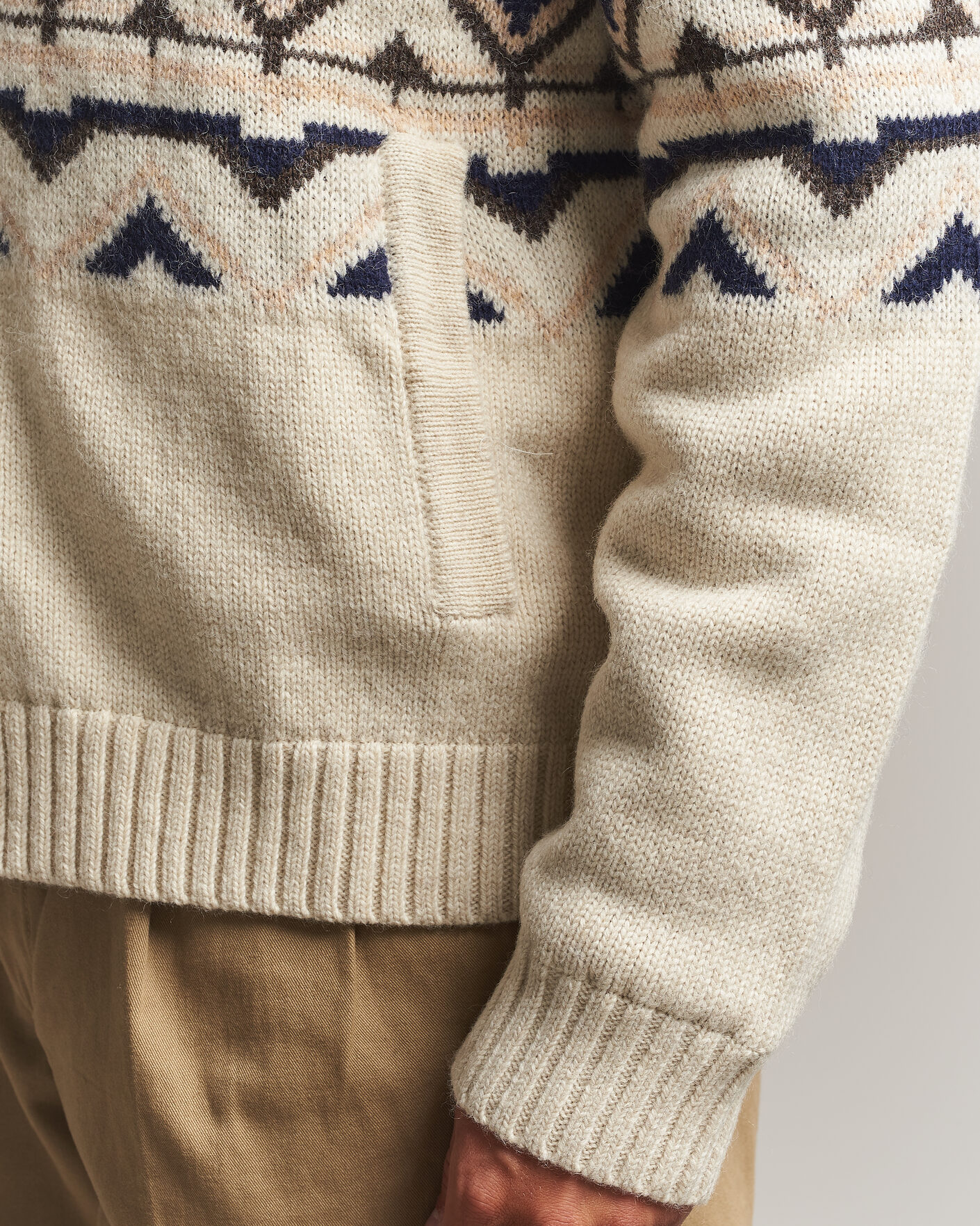 Herren | Pullover | Morris | Hadley Zip Cardigan Off White