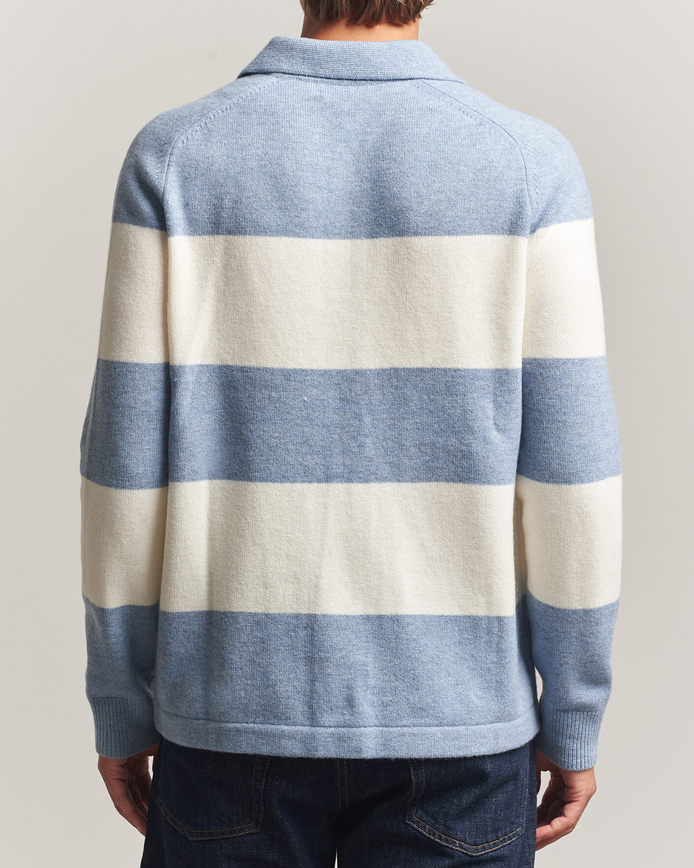 Herren | Pullover | Morris | Hertford Knitted Polo Blue