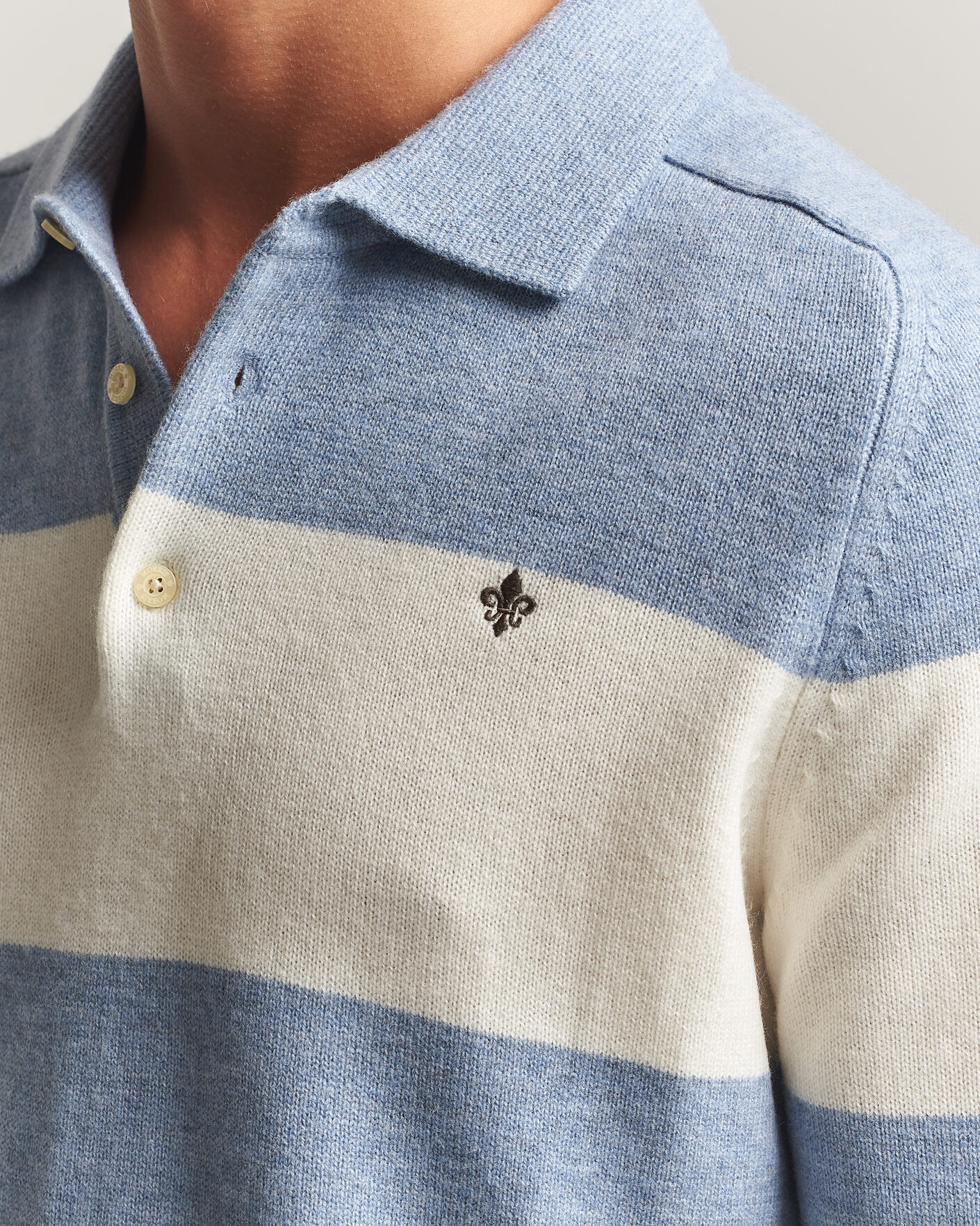 Herren | Pullover | Morris | Hertford Knitted Polo Blue