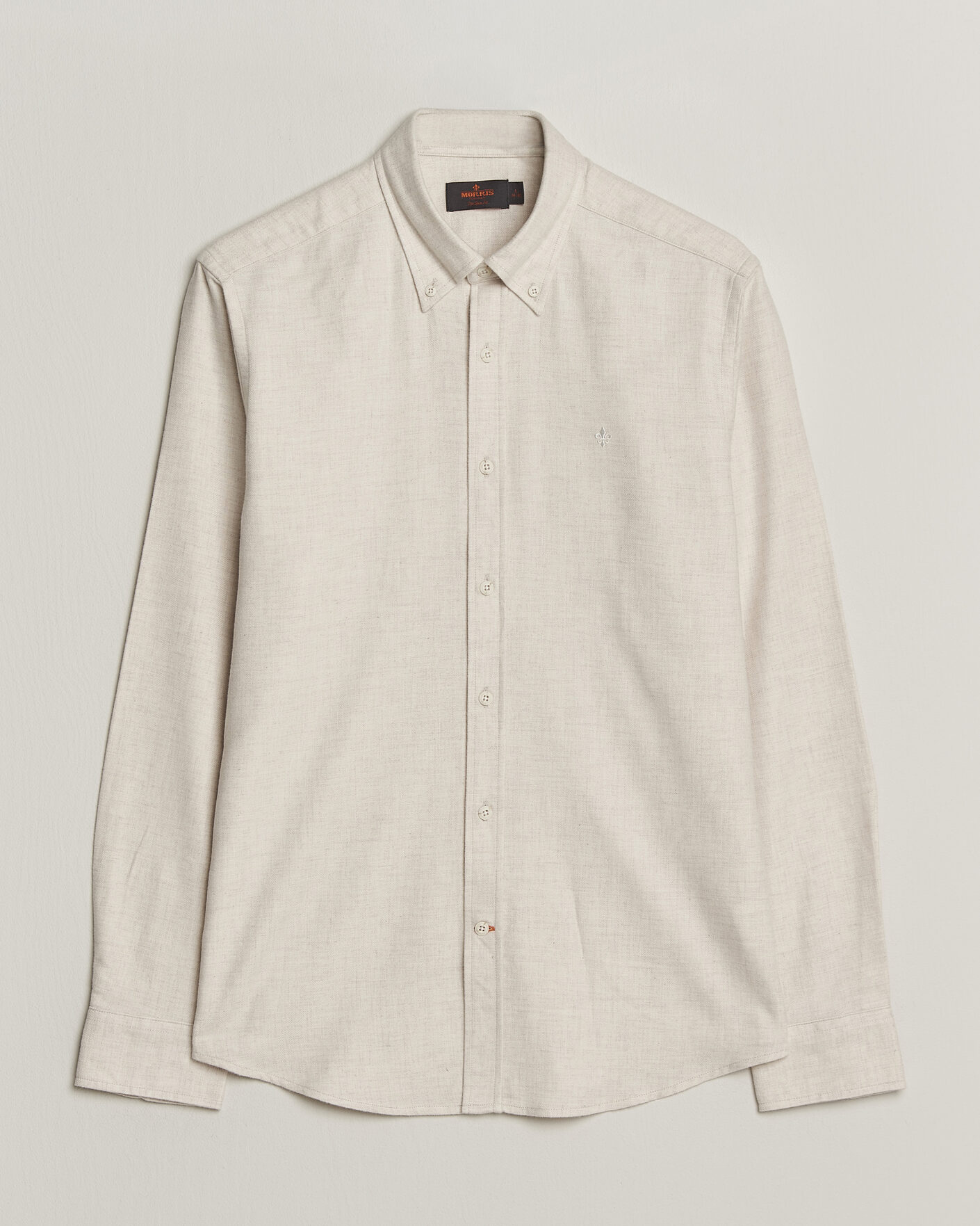 Herren | Hemden | Morris | Flannel Herringbone Shirt Off White