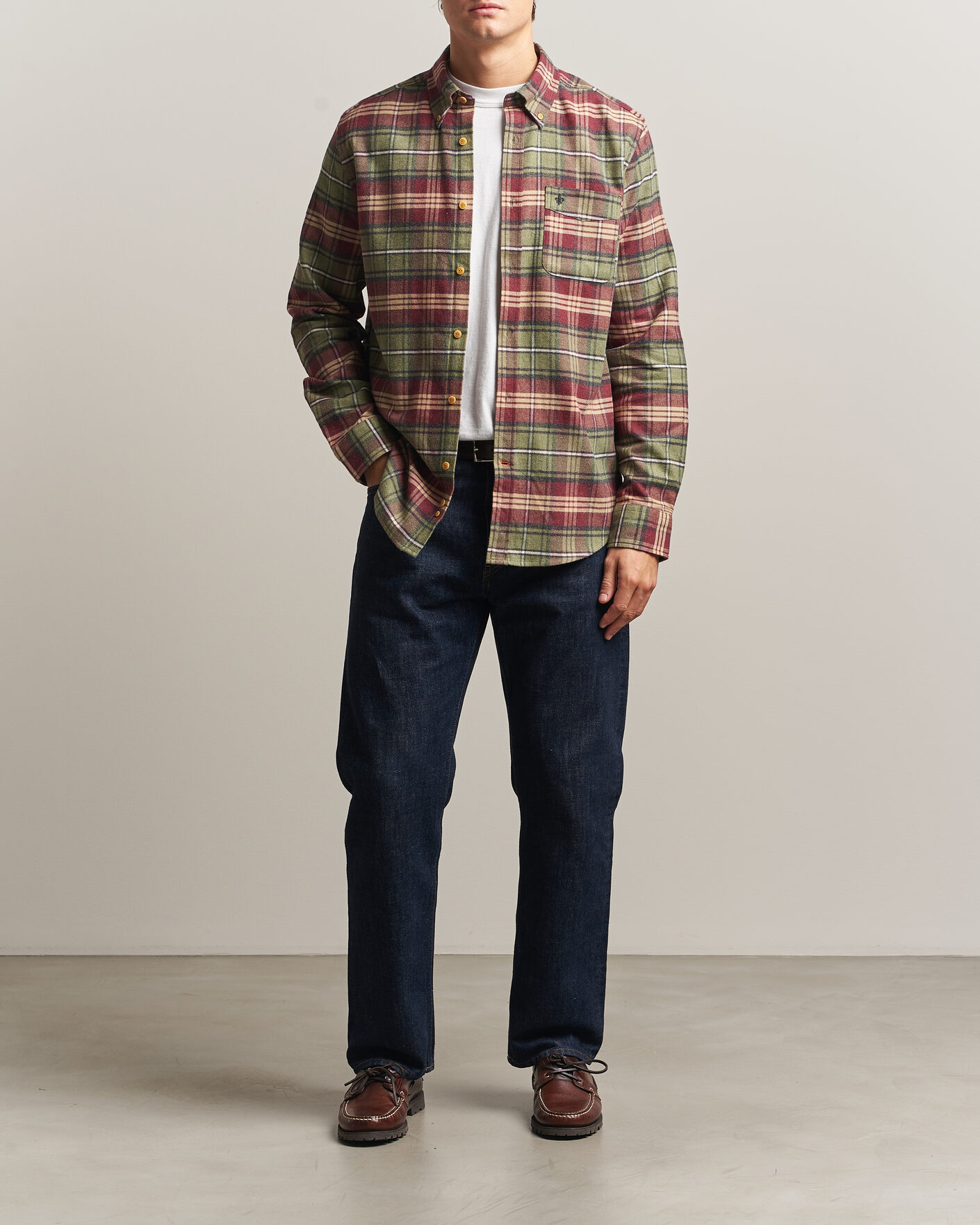 Herren | Hemden | Morris | Flanell Big Check Shirt Green