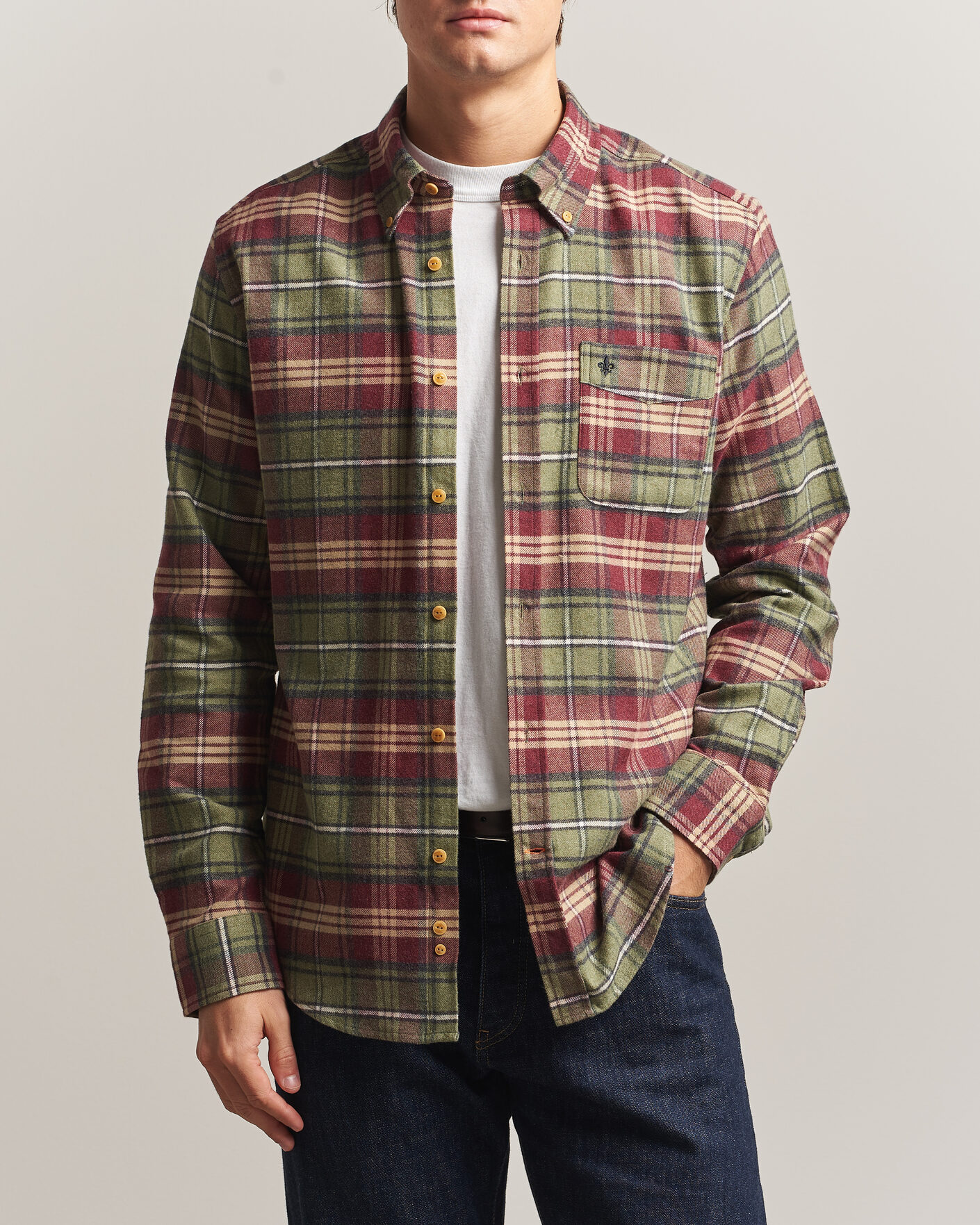 Herren | Hemden | Morris | Flanell Big Check Shirt Green