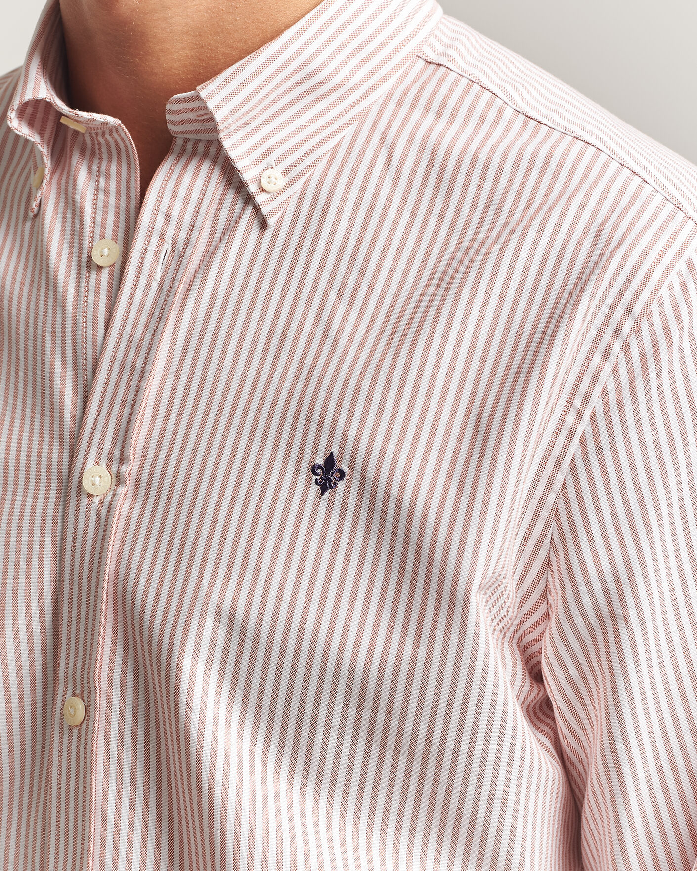 Herren | Hemden | Morris | Douglas Oxford Stripe Shirt Orange