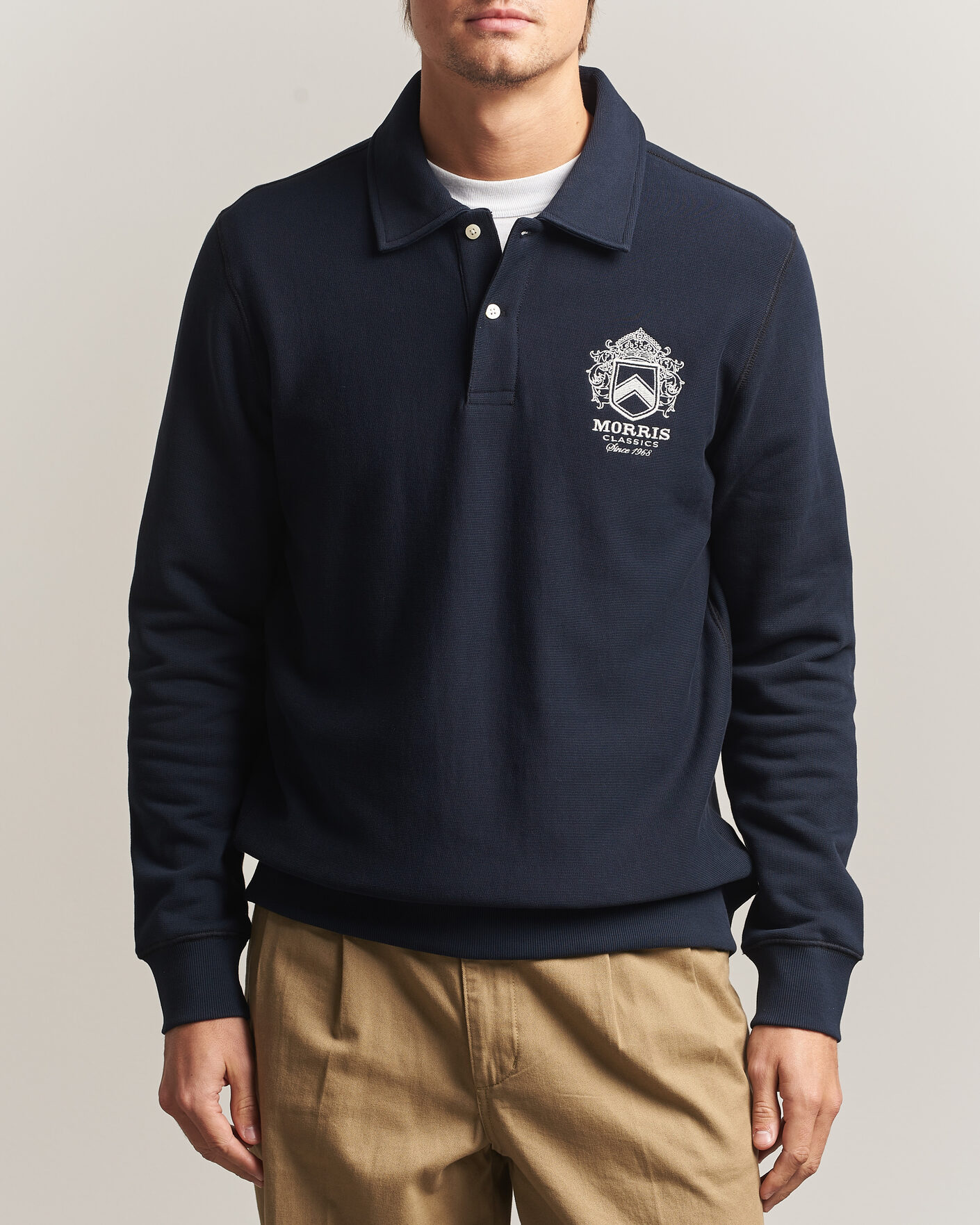 Herren | Pullover | Morris | Winston Polo Sweatshirt Old Blue