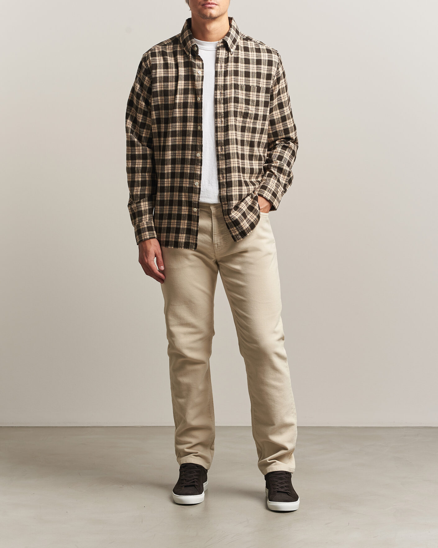 Herren | Hosen | Morris | James Winter Twill 5-Pocket Pants Off White