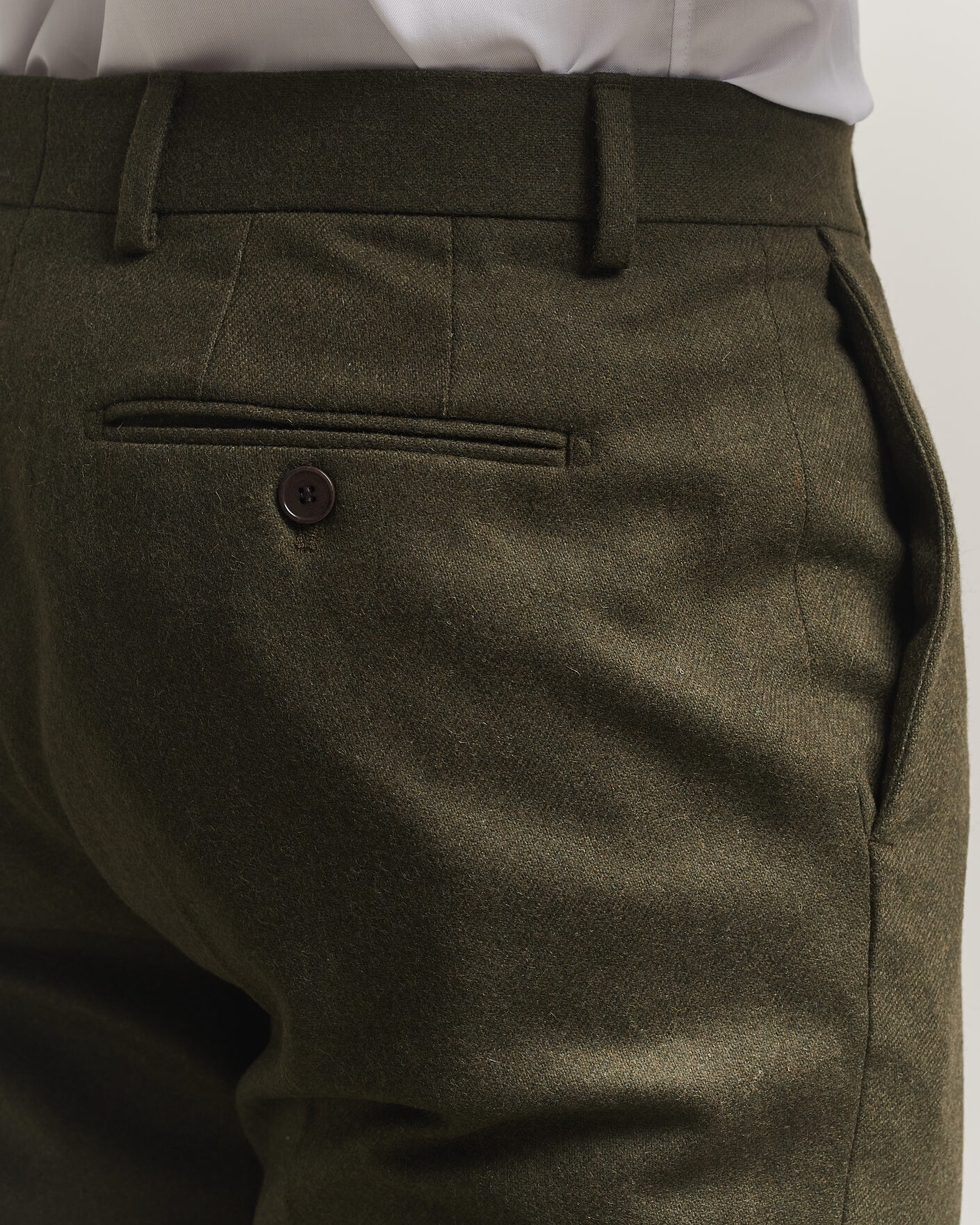 Herren | Hosen | Morris | Flannel Suit Trousers Green
