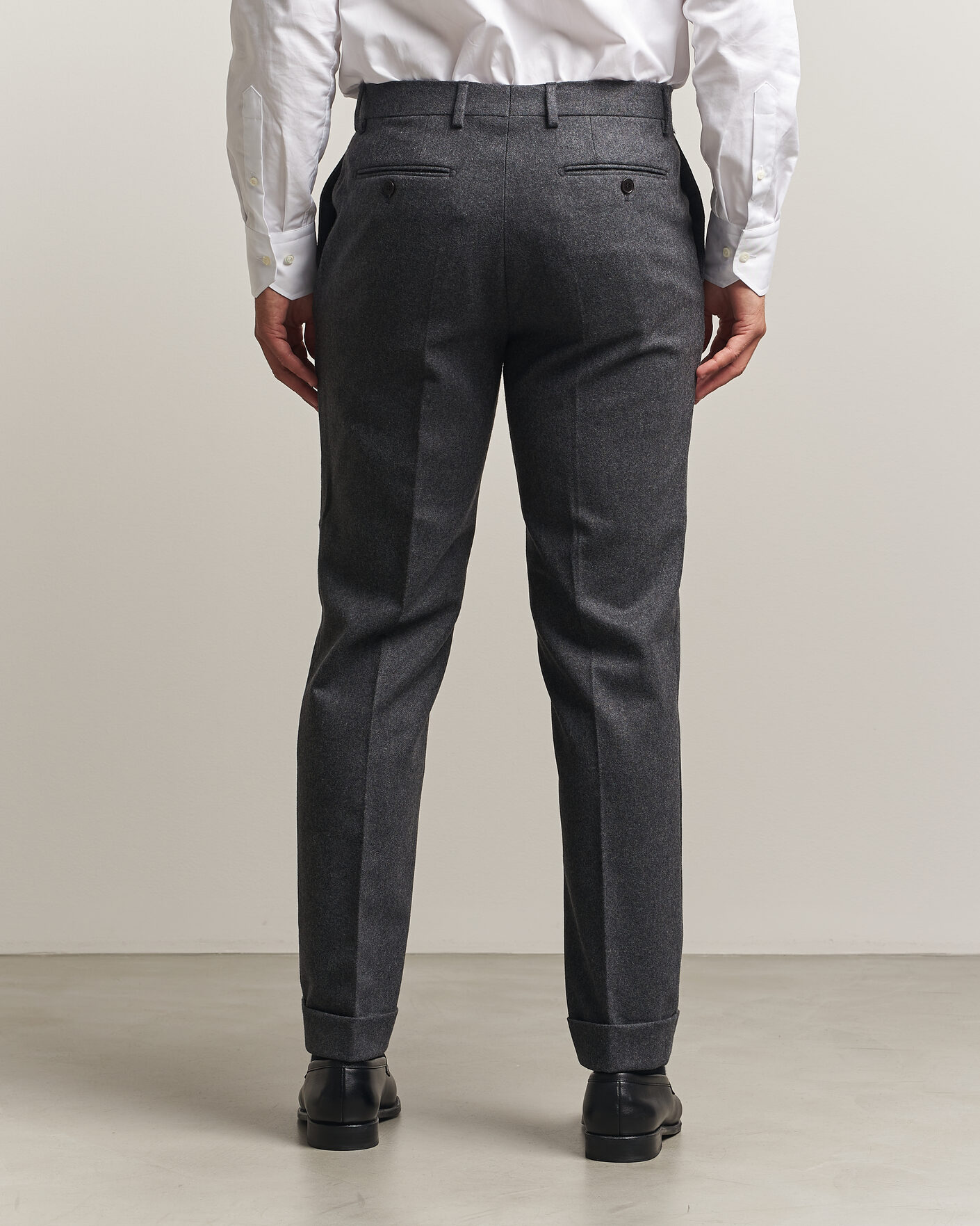 Herren | Hosen | Morris | Flannel Suit Trousers Grey