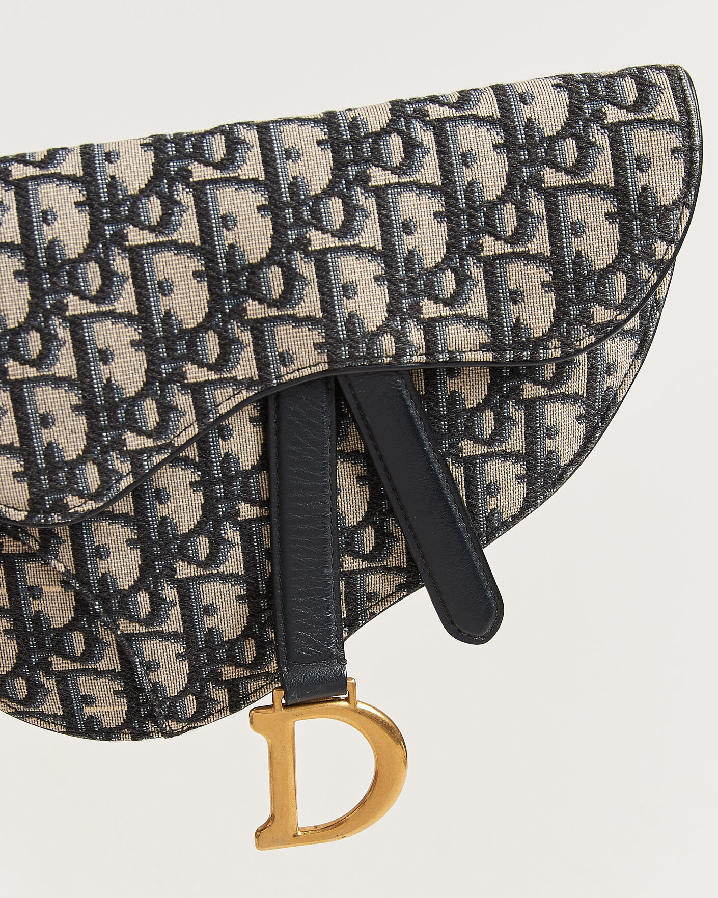 Herren | Pre-Owned & Vintage Bags | Dior Pre-Owned | Saddle Belt Pouch Bag Oblique Jacquard Blue