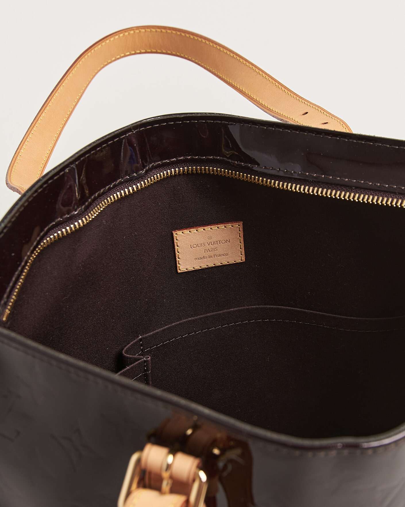 Herren | Pre-Owned & Vintage Bags | Louis Vuitton Pre-Owned | Brentwood Tote Bag Vernis Leather Burgundy