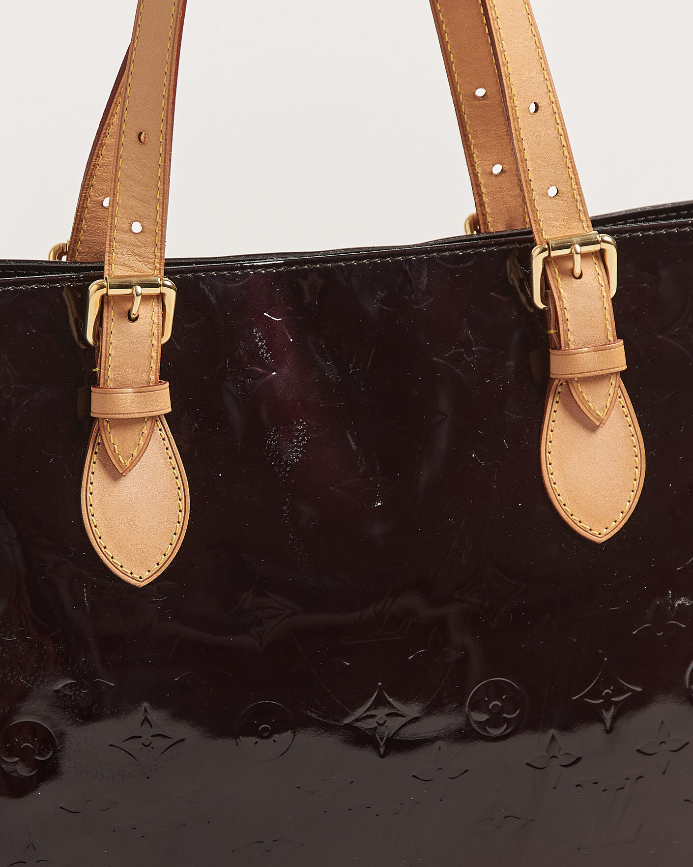 Herren | Pre-Owned & Vintage Bags | Louis Vuitton Pre-Owned | Brentwood Tote Bag Vernis Leather Burgundy