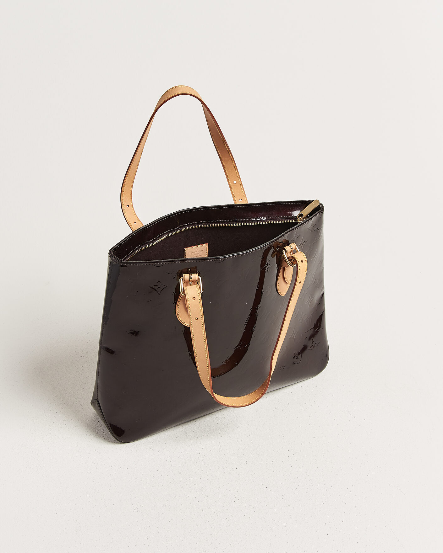 Herren | Pre-Owned & Vintage Bags | Louis Vuitton Pre-Owned | Brentwood Tote Bag Vernis Leather Burgundy