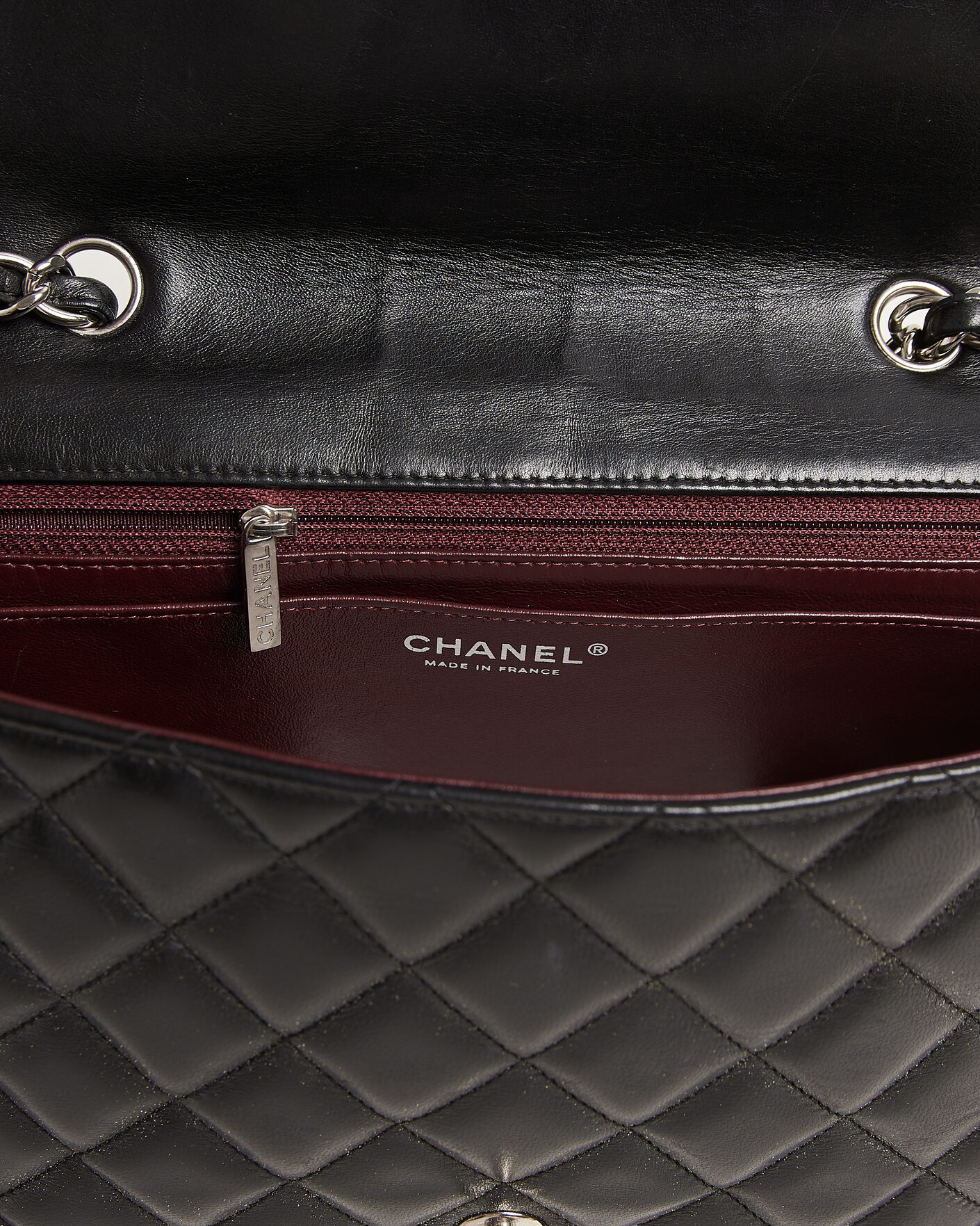 Herren | Pre-Owned & Vintage Bags | Chanel Pre-Owned | Classic Jumbo Single Flap Bag Lambskin Black