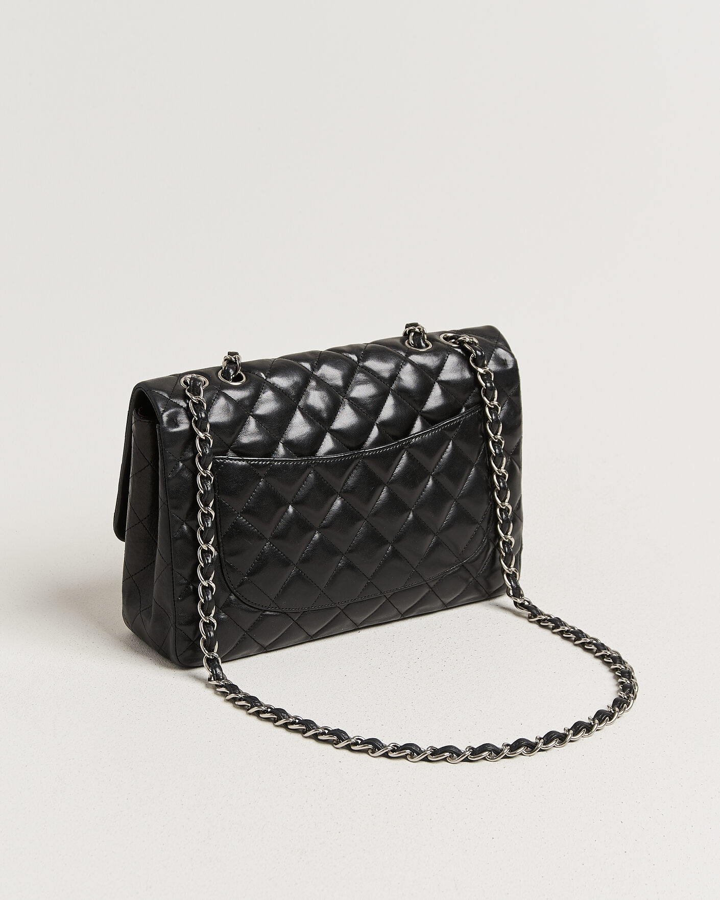 Herren | Pre-Owned & Vintage Bags | Chanel Pre-Owned | Classic Jumbo Single Flap Bag Lambskin Black
