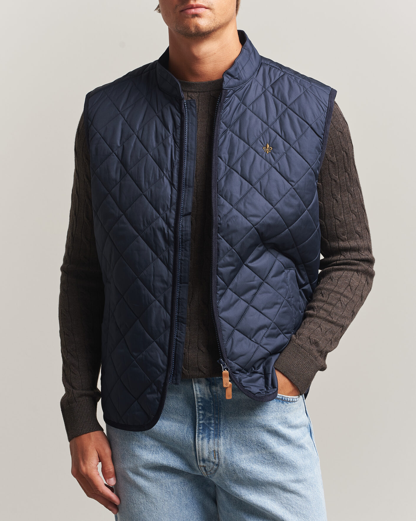 Herren | Westen | Morris | Teddy Quilted Vest Old Blue