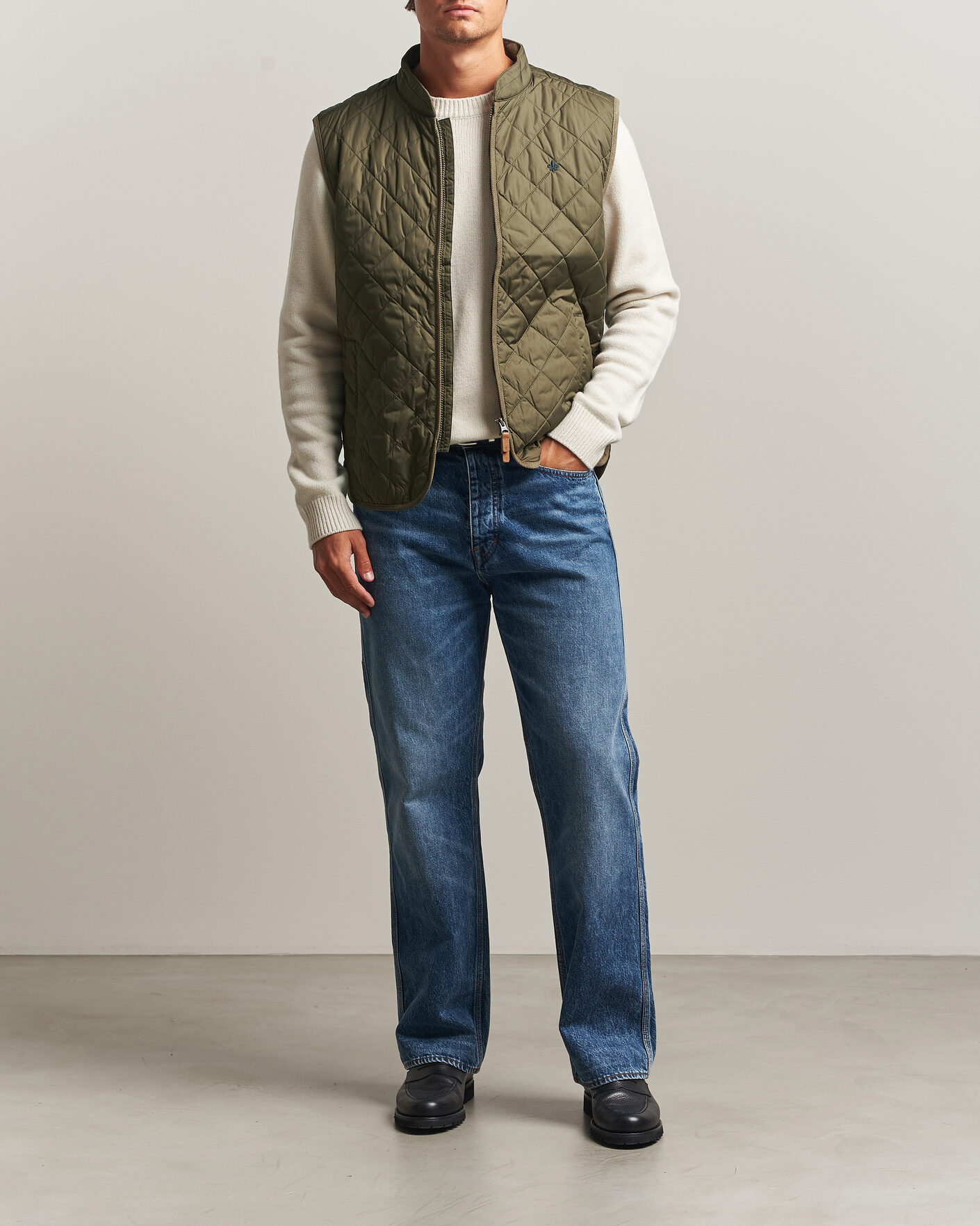 Herren | Westen | Morris | Teddy Quilted Vest Olive