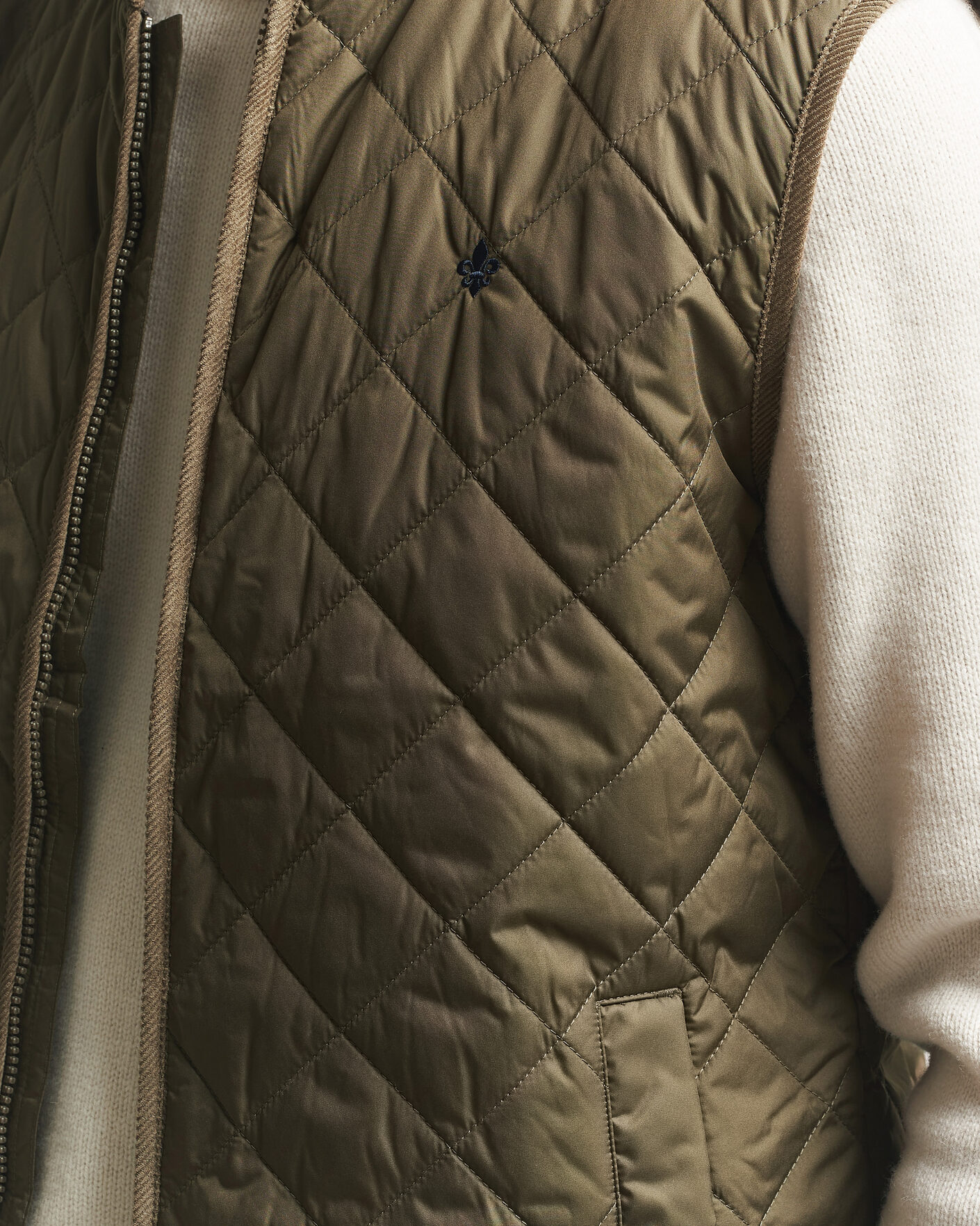 Herren | Westen | Morris | Teddy Quilted Vest Olive