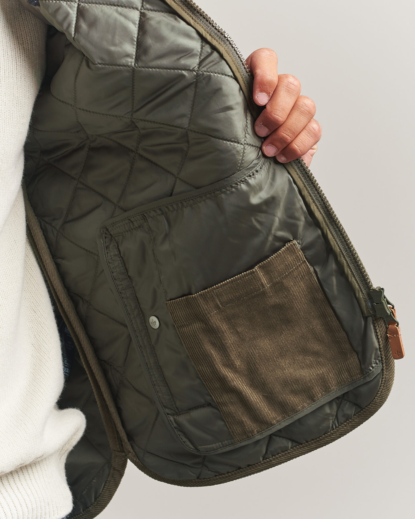 Herren | Westen | Morris | Teddy Quilted Vest Olive