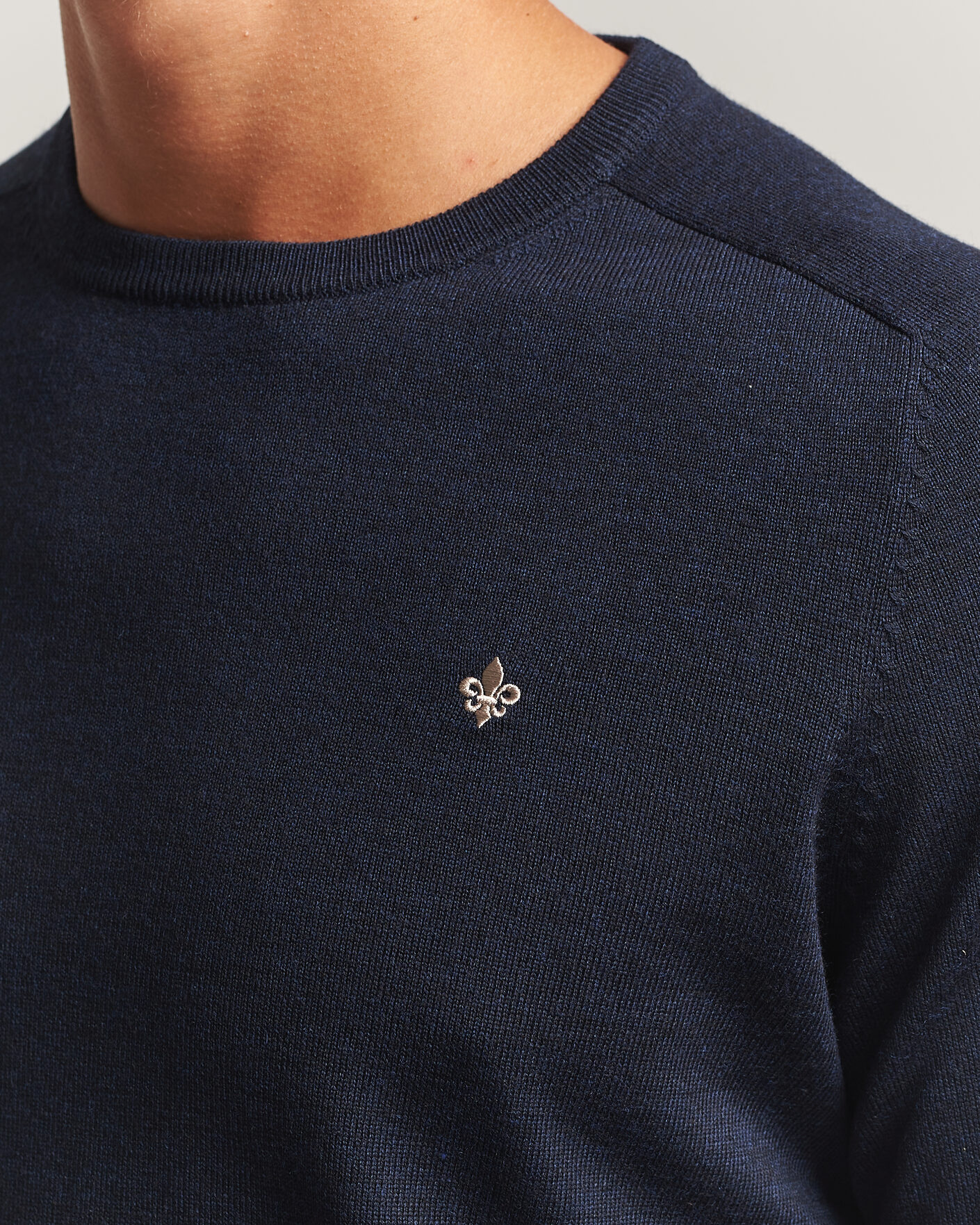 Herren | Pullover | Morris | Merino O-Neck Navy