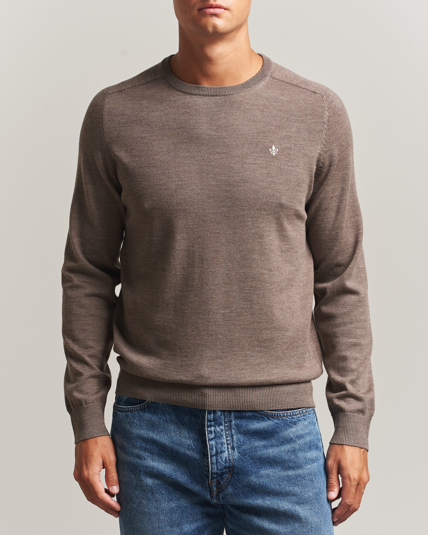 Herren | Pullover | Morris | Merino O-Neck Brown