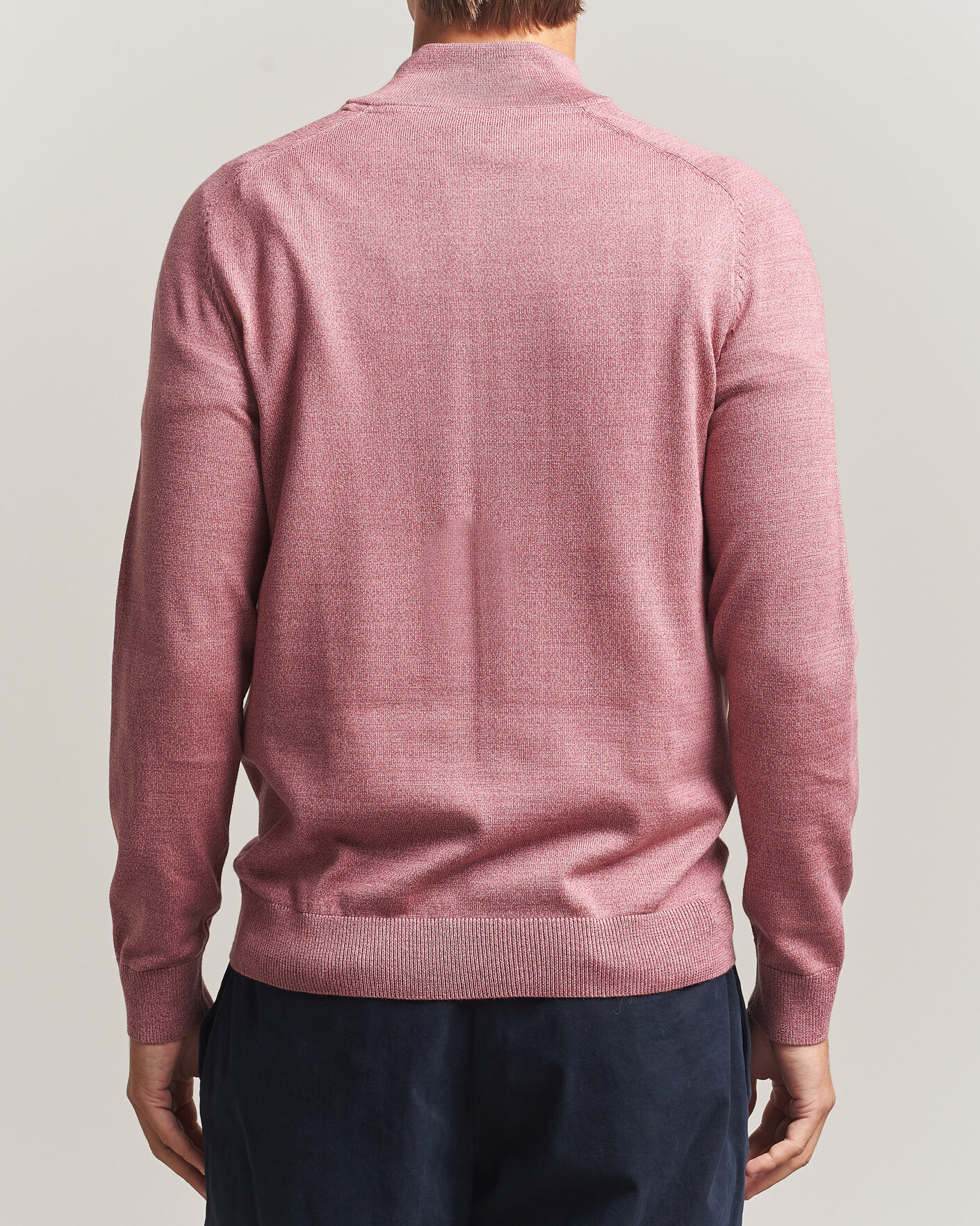 Herren | Pullover | Morris | John Merino Half Zip Cerise