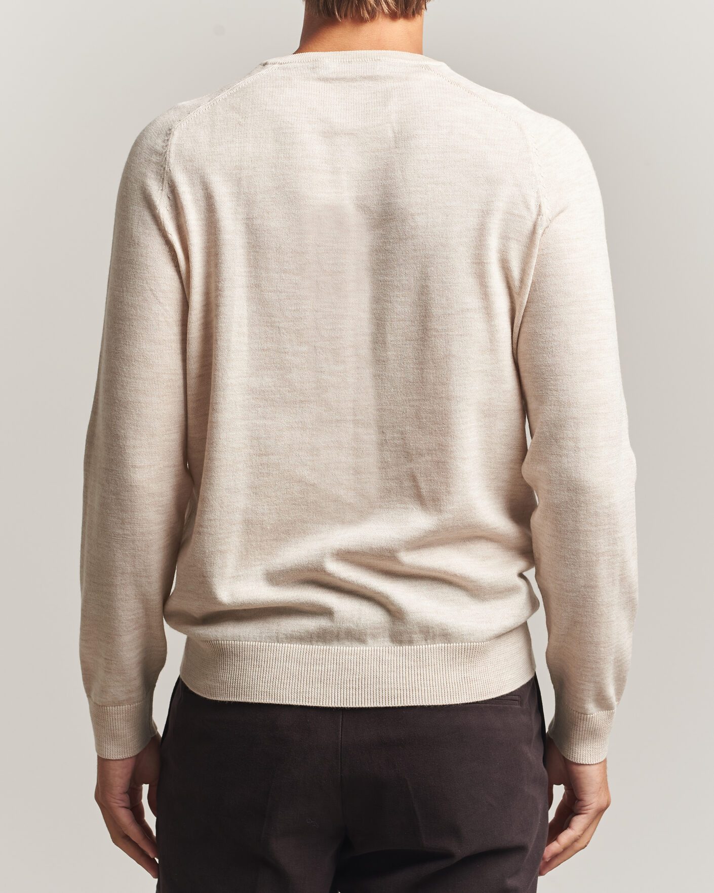 Herren | Pullover | Morris | Merino O-Neck Off White