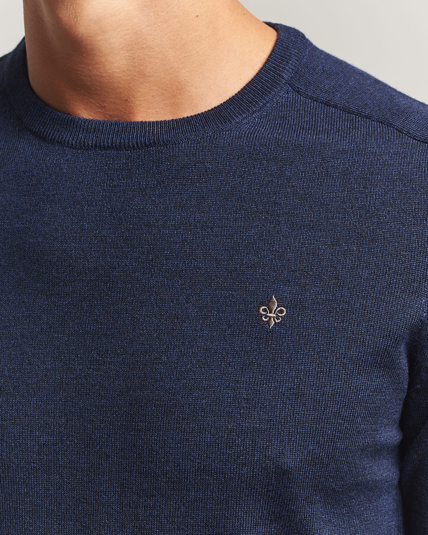 Herren | Pullover | Morris | Merino O-Neck Navy