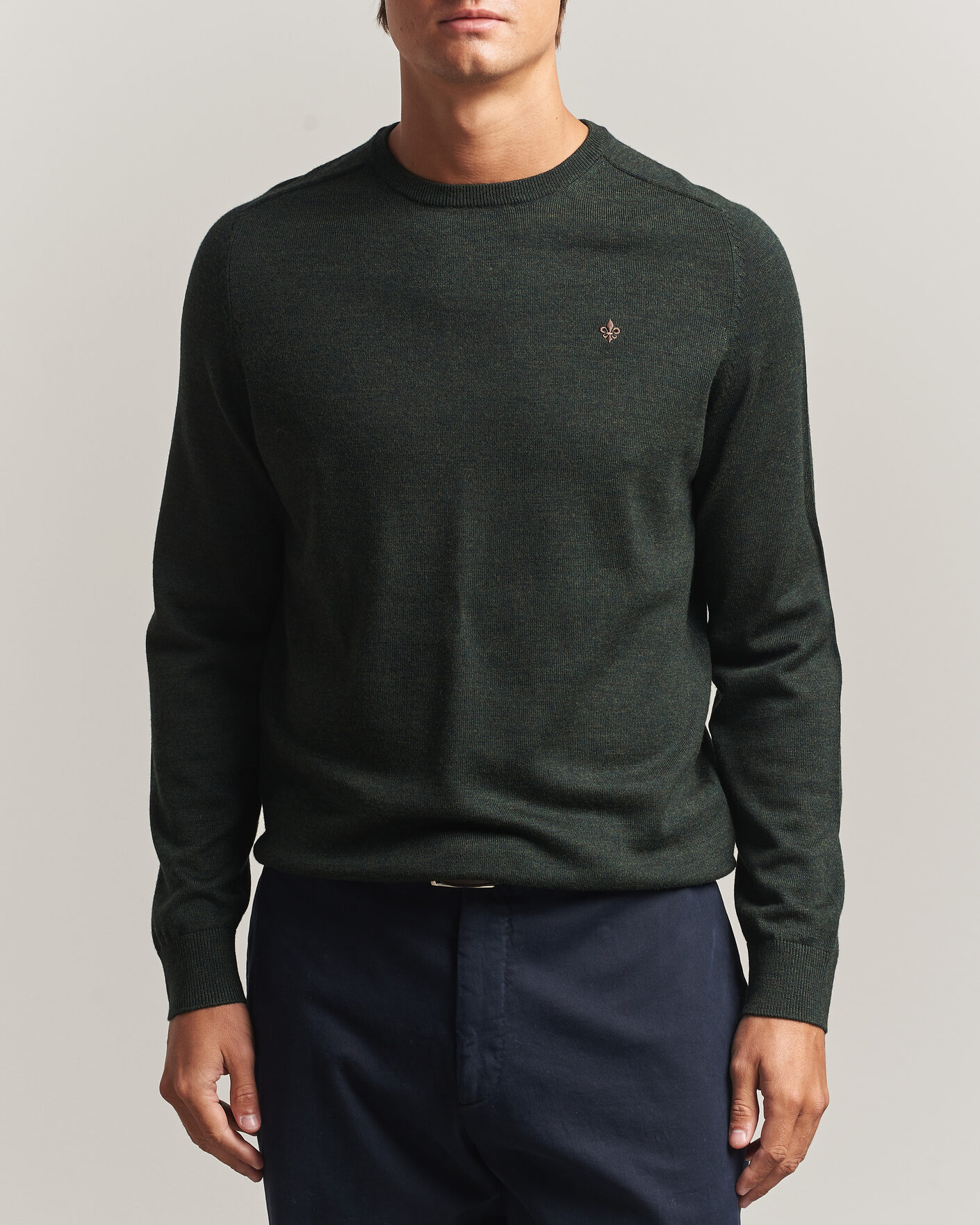 Herren | Pullover | Morris | Merino O-Neck Olive