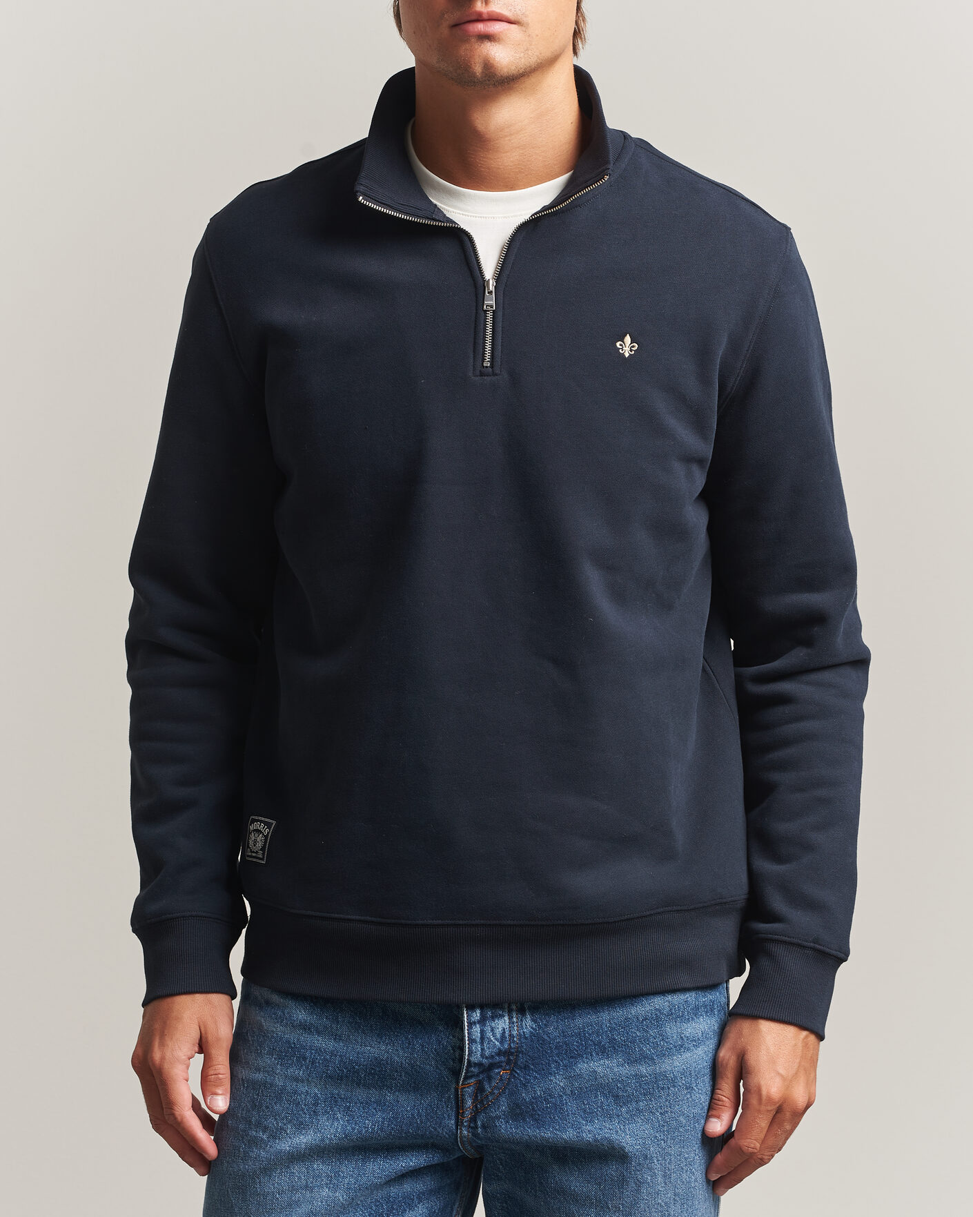 Herren | Pullover | Morris | Brandon Lily Half Zip Old Blue