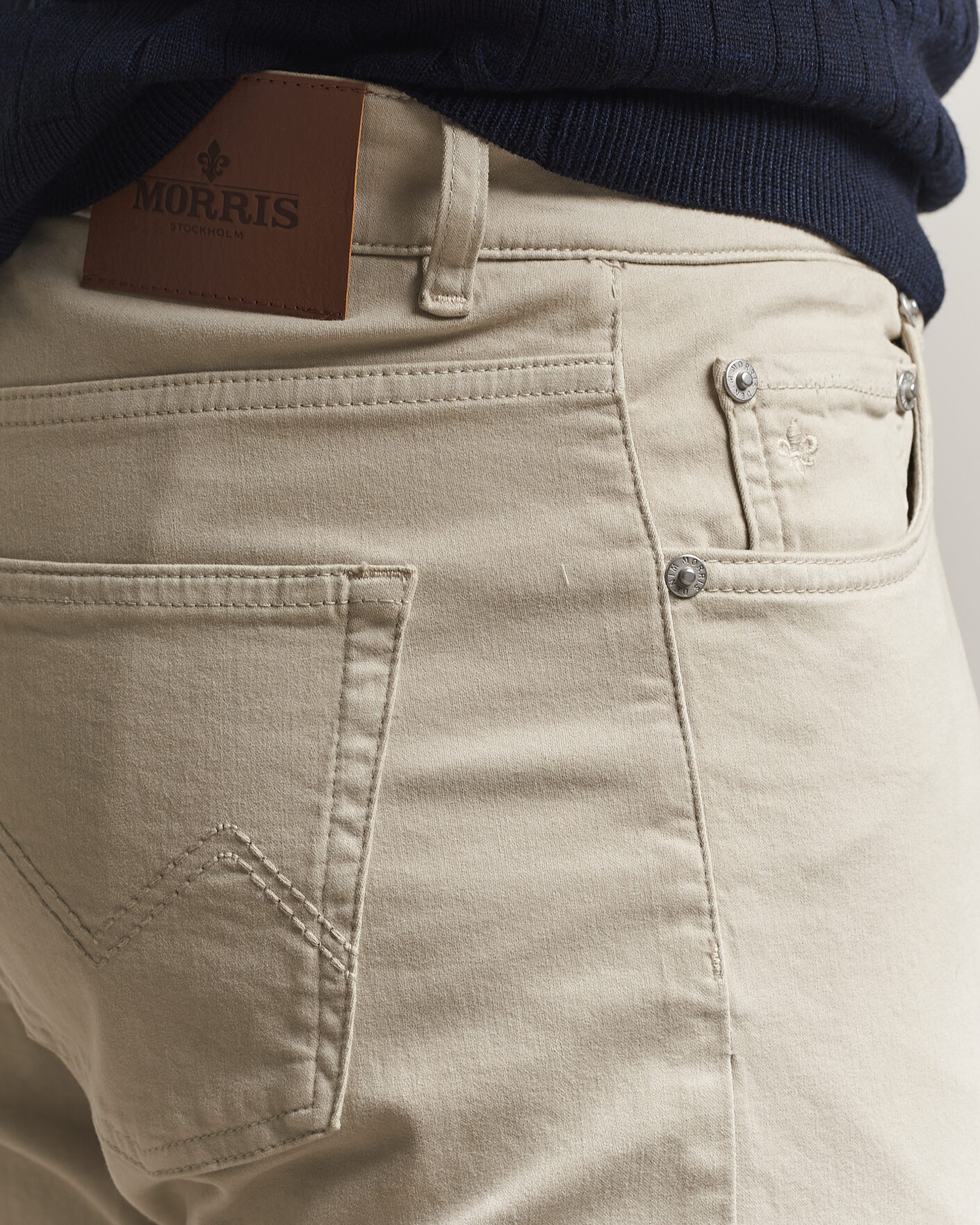 Herren | Hosen | Morris | James Brushed 5-Pocket Pant Khaki