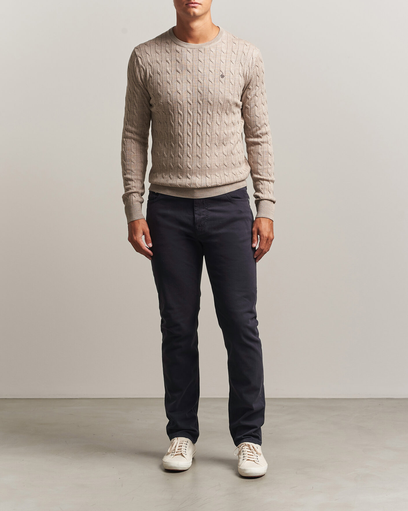 Herren | Hosen | Morris | James Brushed 5-Pocket Pant Blue