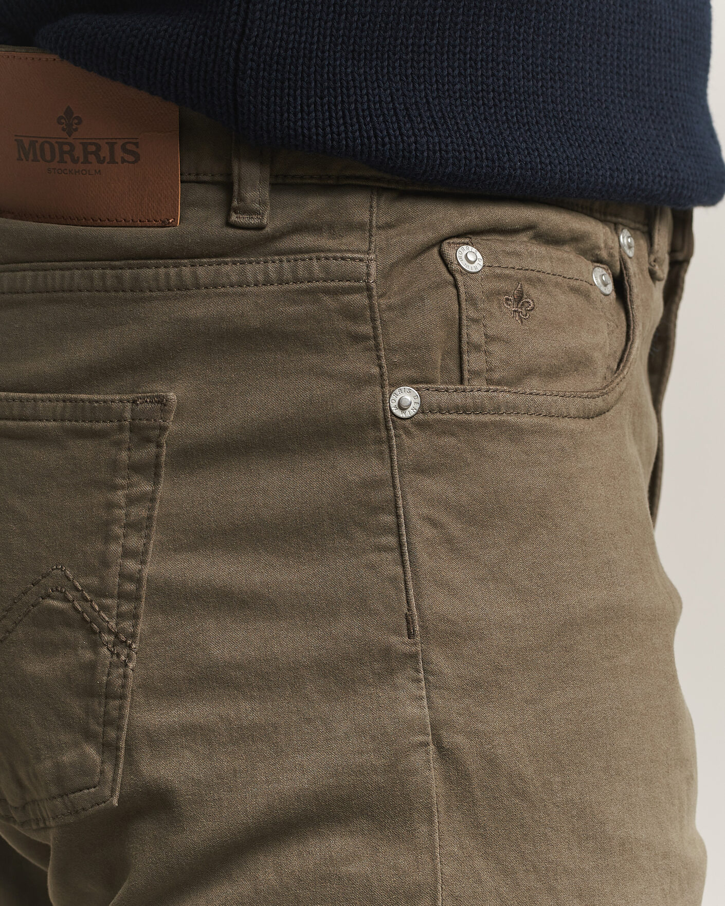 Herren | Hosen | Morris | James Brushed 5-Pocket Pant Olive
