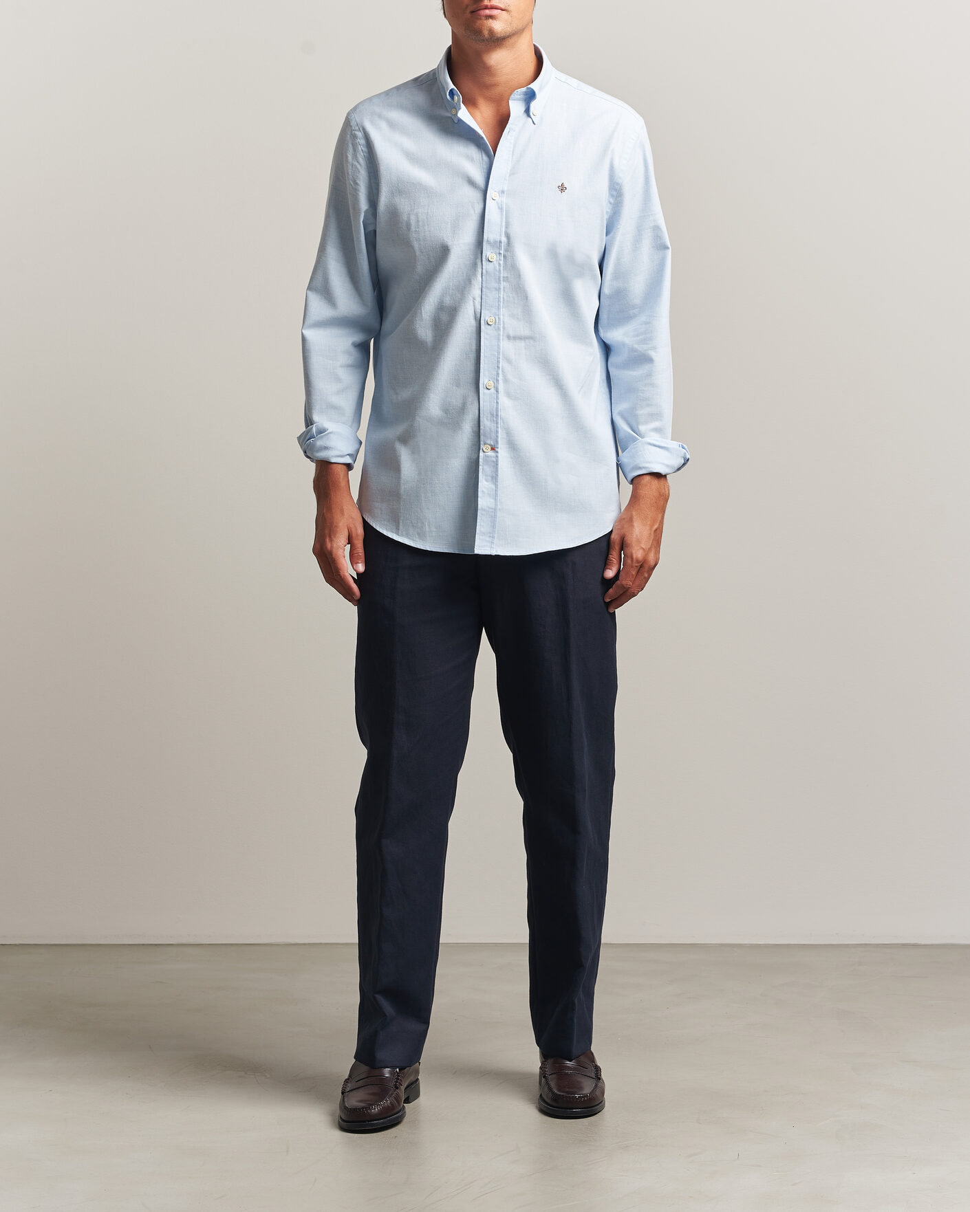 Herren | Hemden | Morris | Watts Flannel Shirt Light Blue