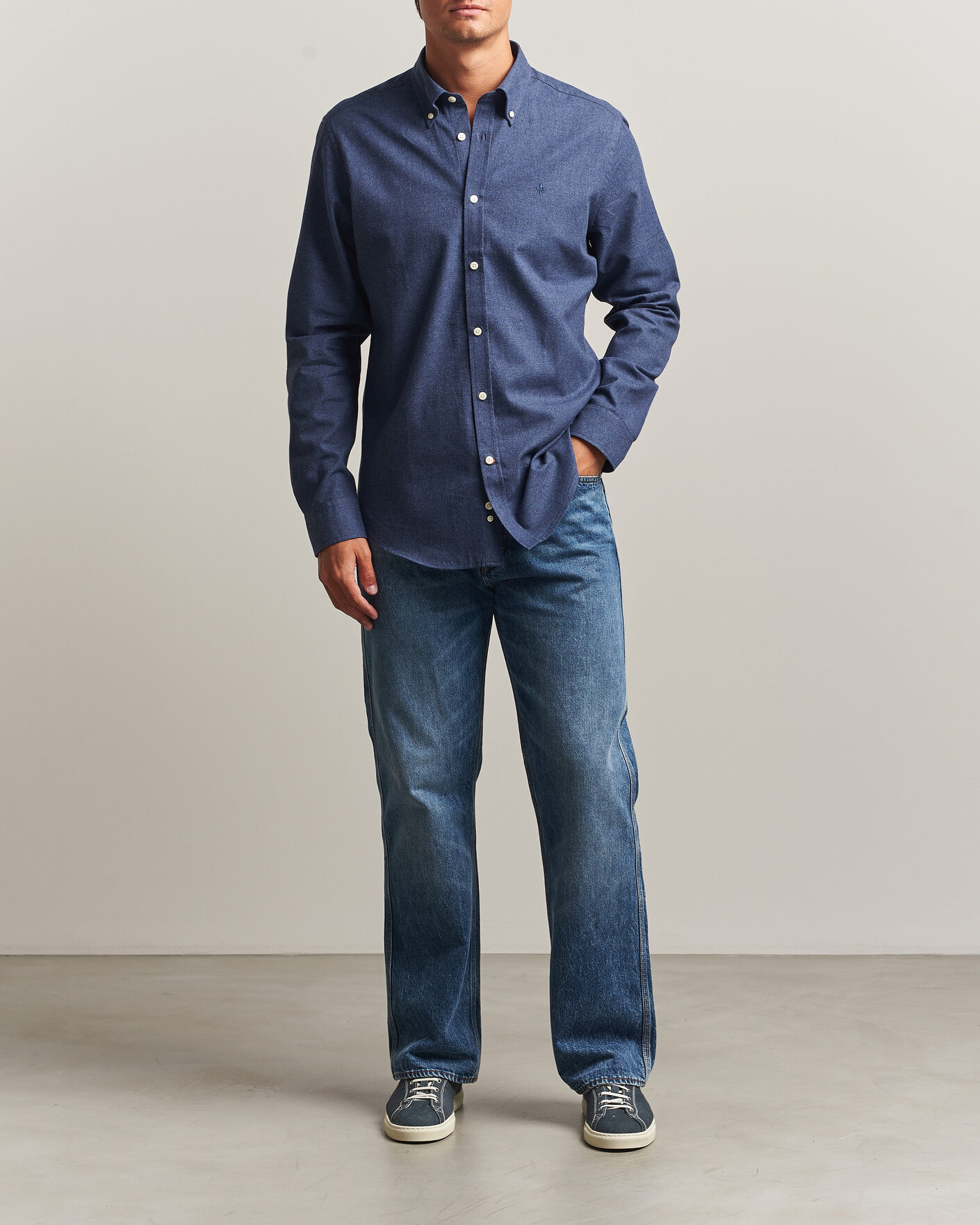 Herren | Hemden | Morris | Watts Flannel Shirt Navy