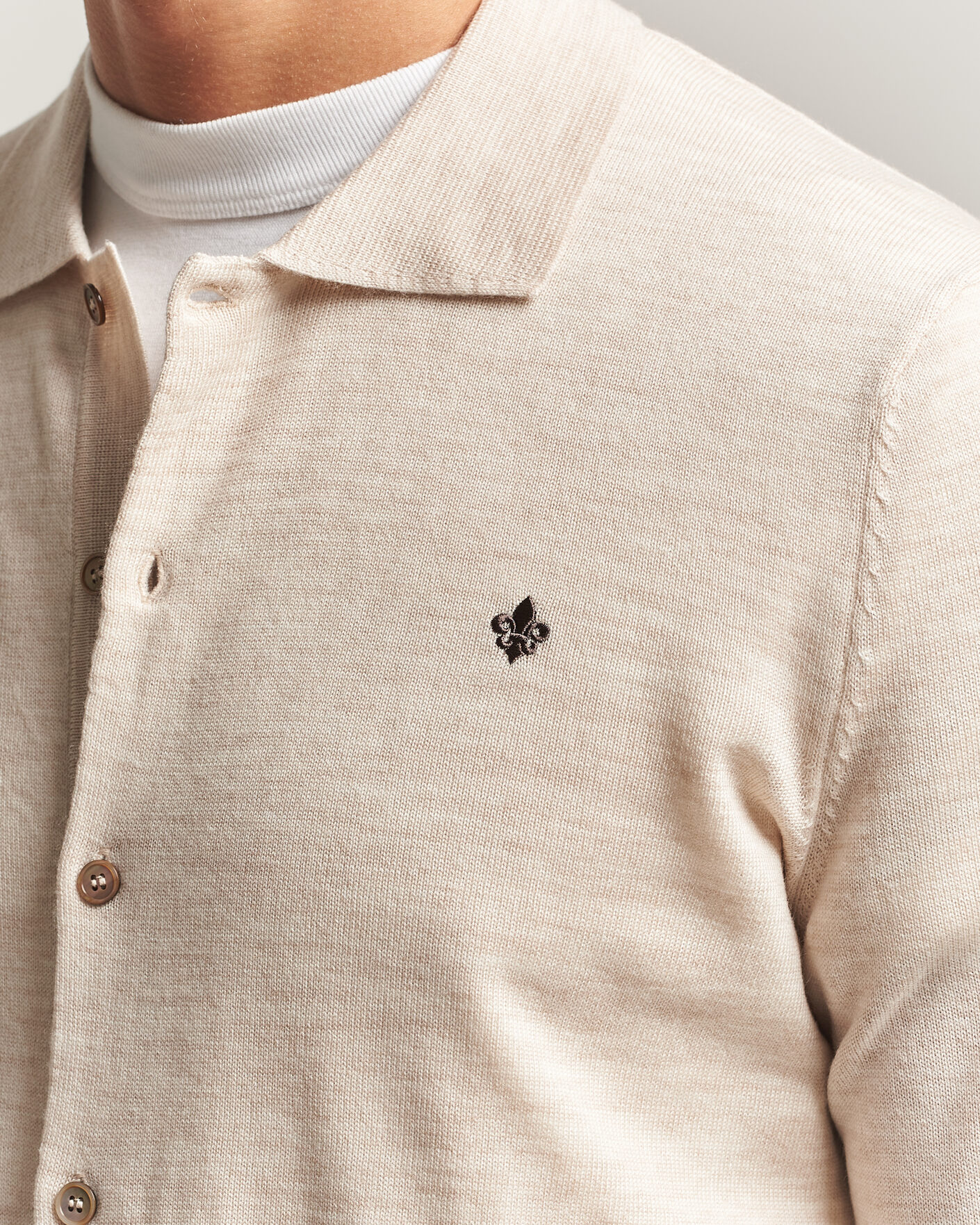 Herren | Hemden | Morris | Merino Shirt Cardigan Off White