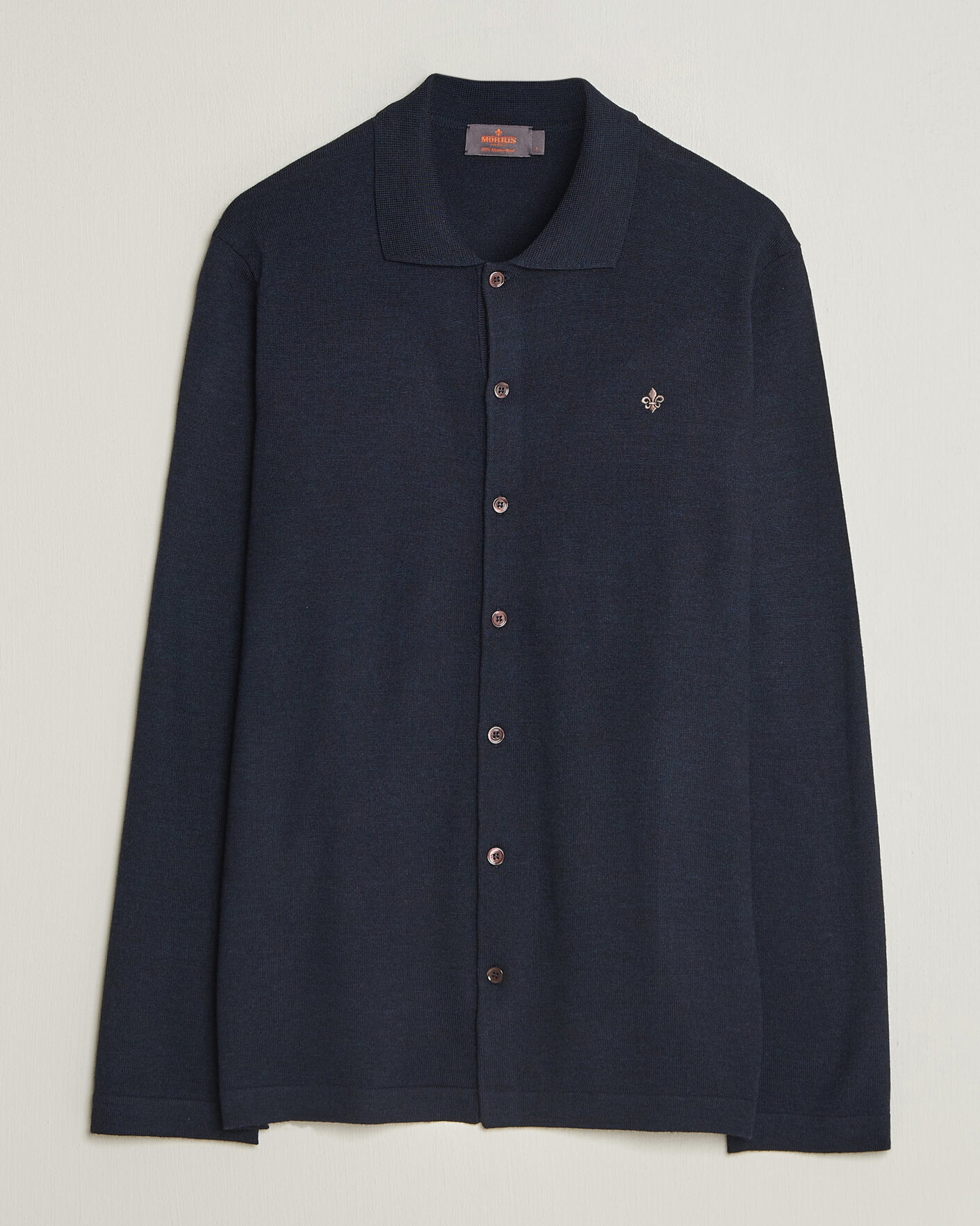 Herren | Hemden | Morris | Merino Shirt Cardigan Navy