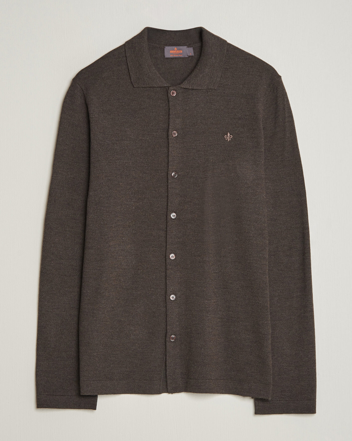 Herren | Hemden | Morris | Merino Shirt Cardigan Brown