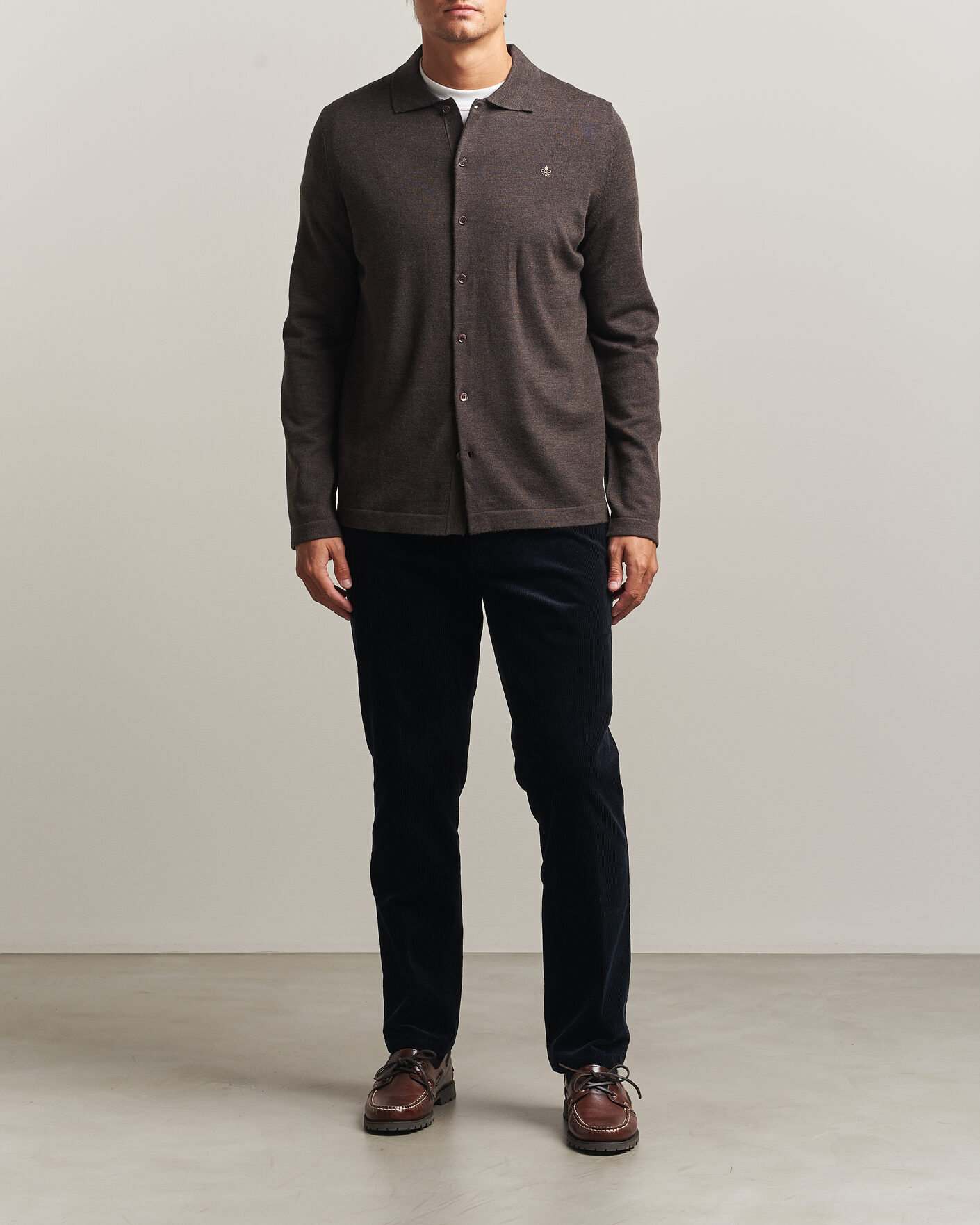 Herren | Hemden | Morris | Merino Shirt Cardigan Brown