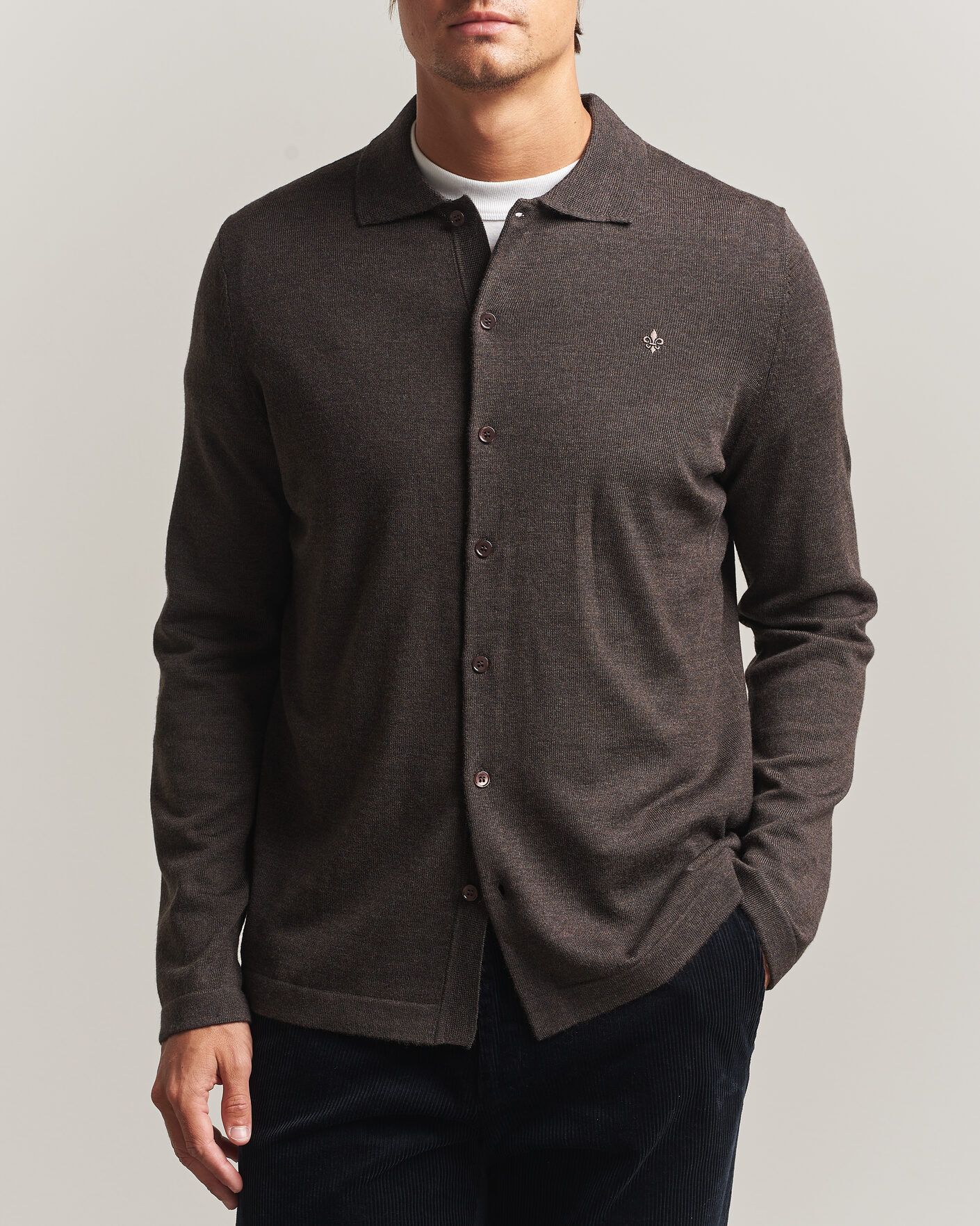 Herren | Hemden | Morris | Merino Shirt Cardigan Brown