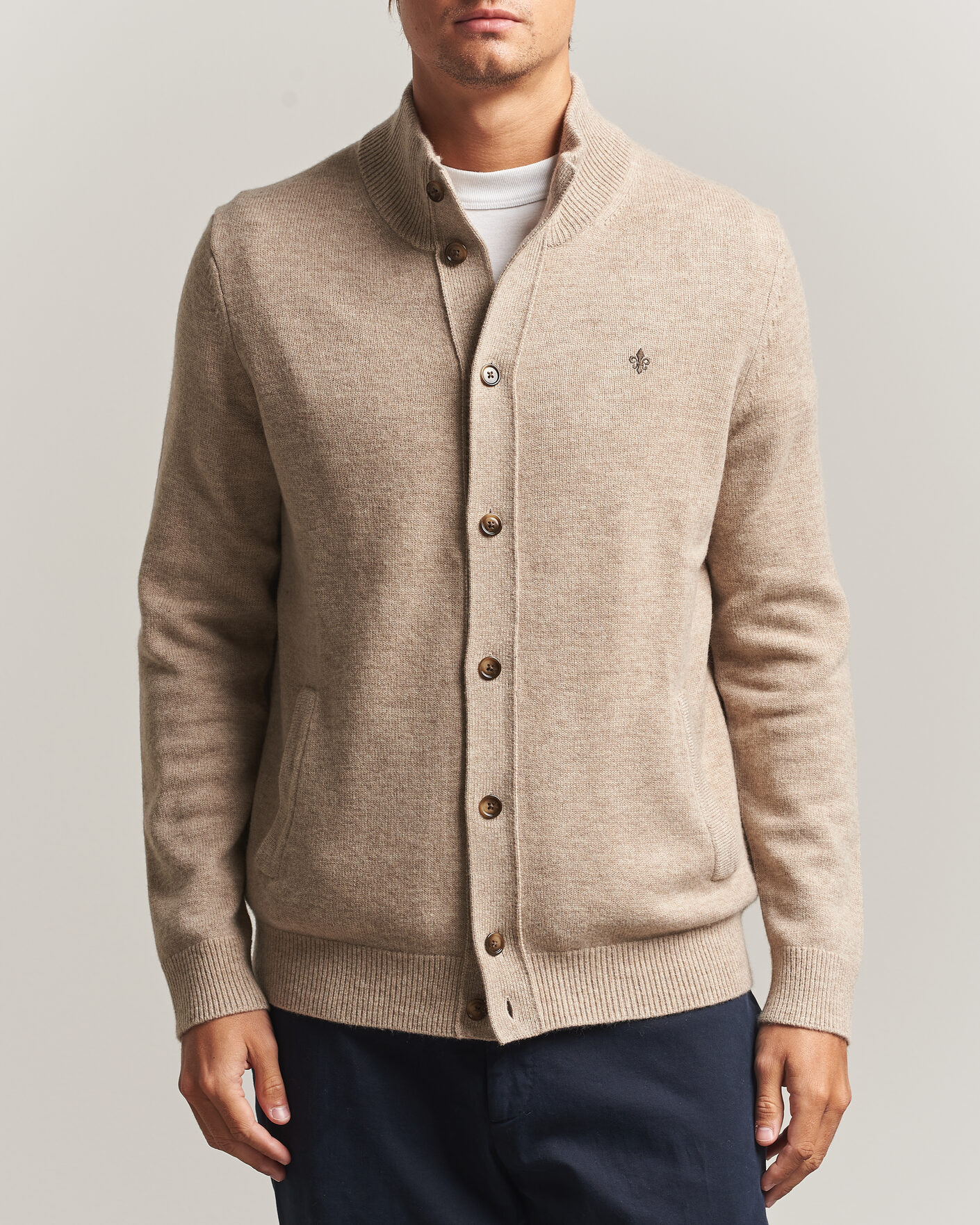 Herren | Pullover | Morris | Hertford Button Cardigan Khaki