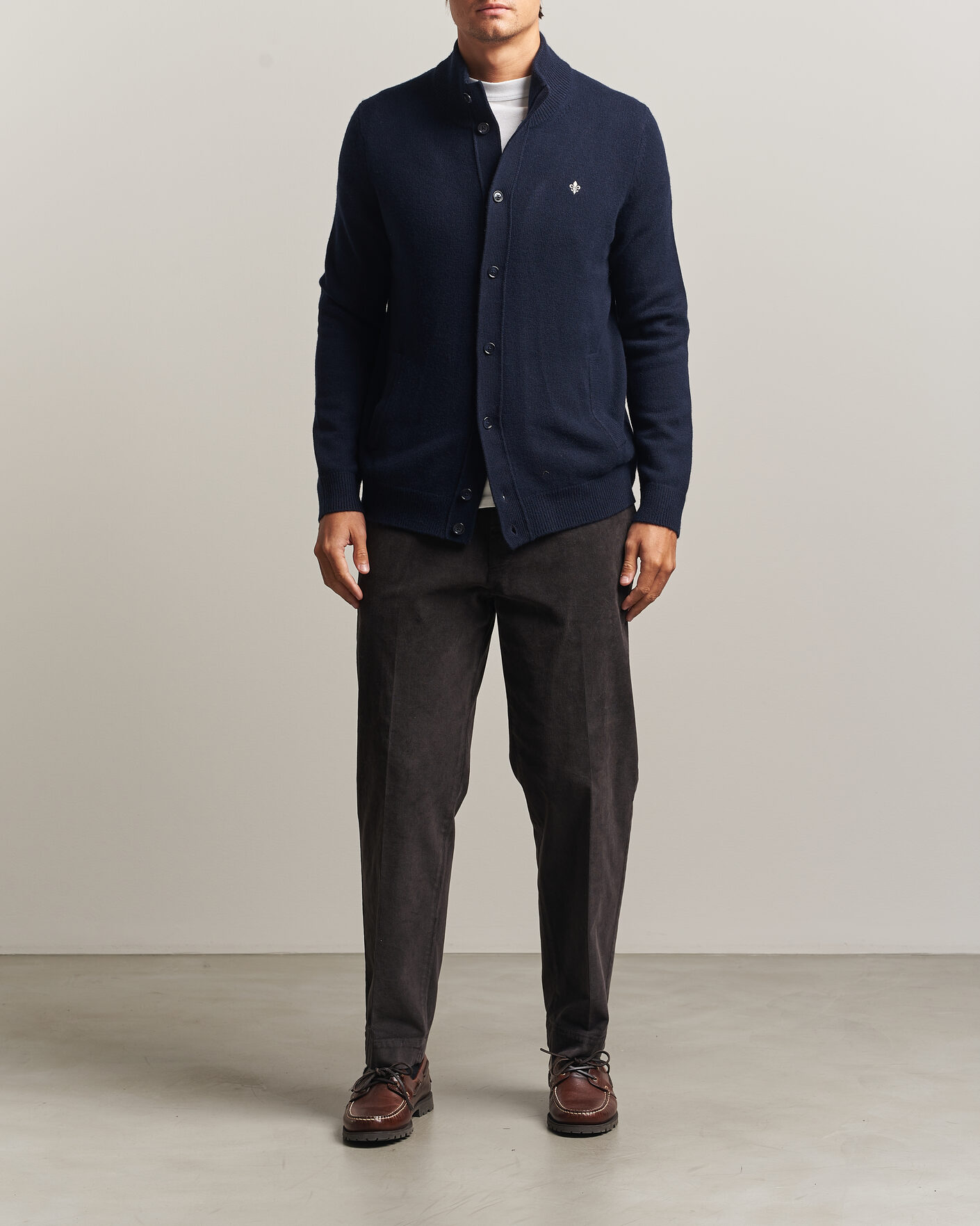 Herren | Pullover | Morris | Hertford Button Cardigan Navy